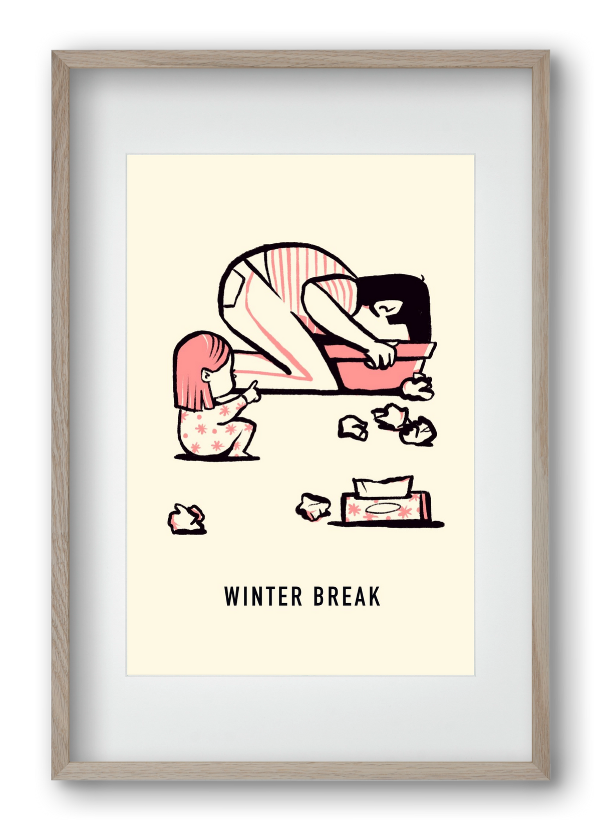 Winter break, 40x60 cm (30x45 cm), Tölgy keret, paszpartuval
