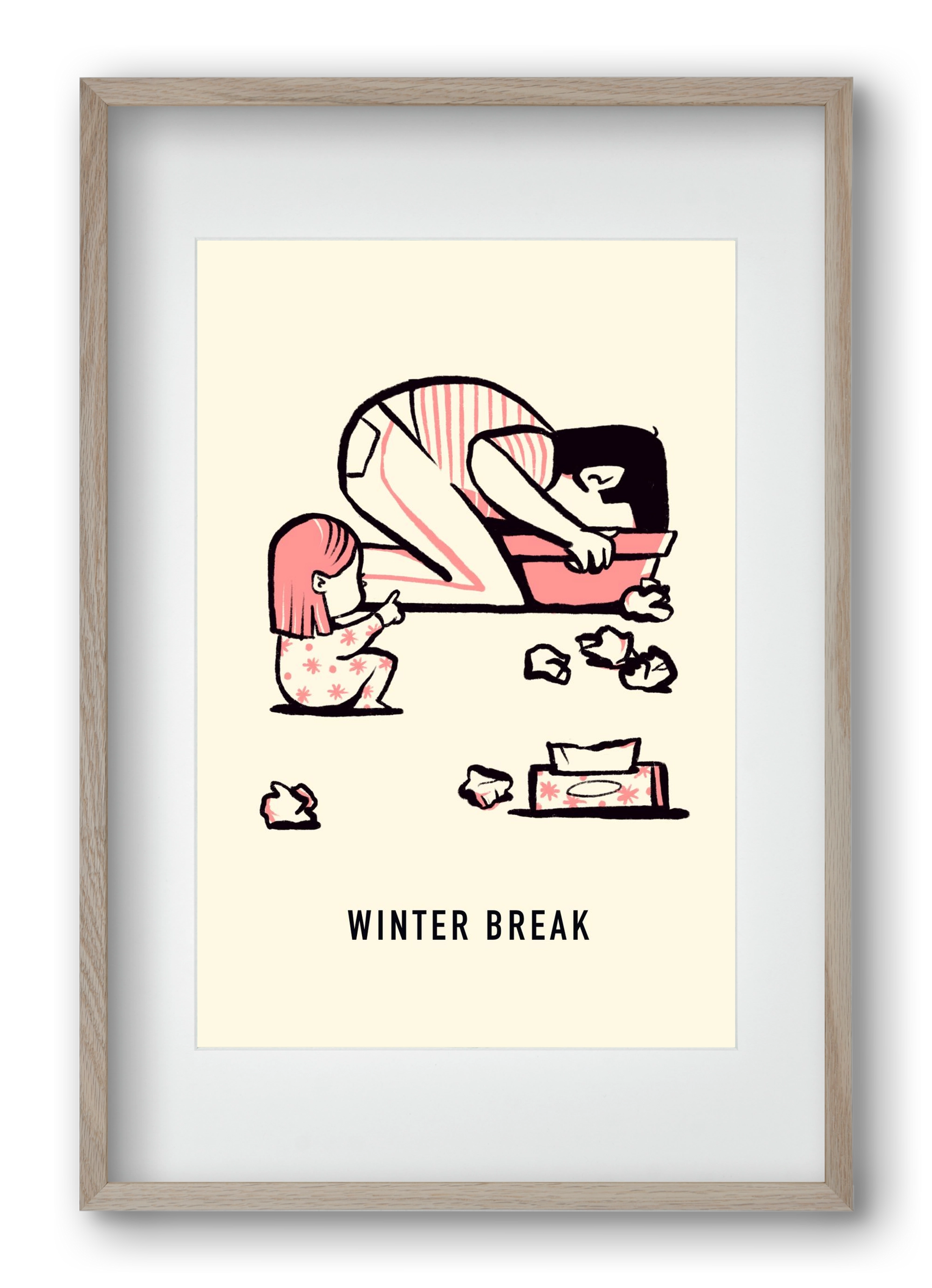 Winter break, 40x60 cm (30x45 cm), Tölgy keret, paszpartuval
