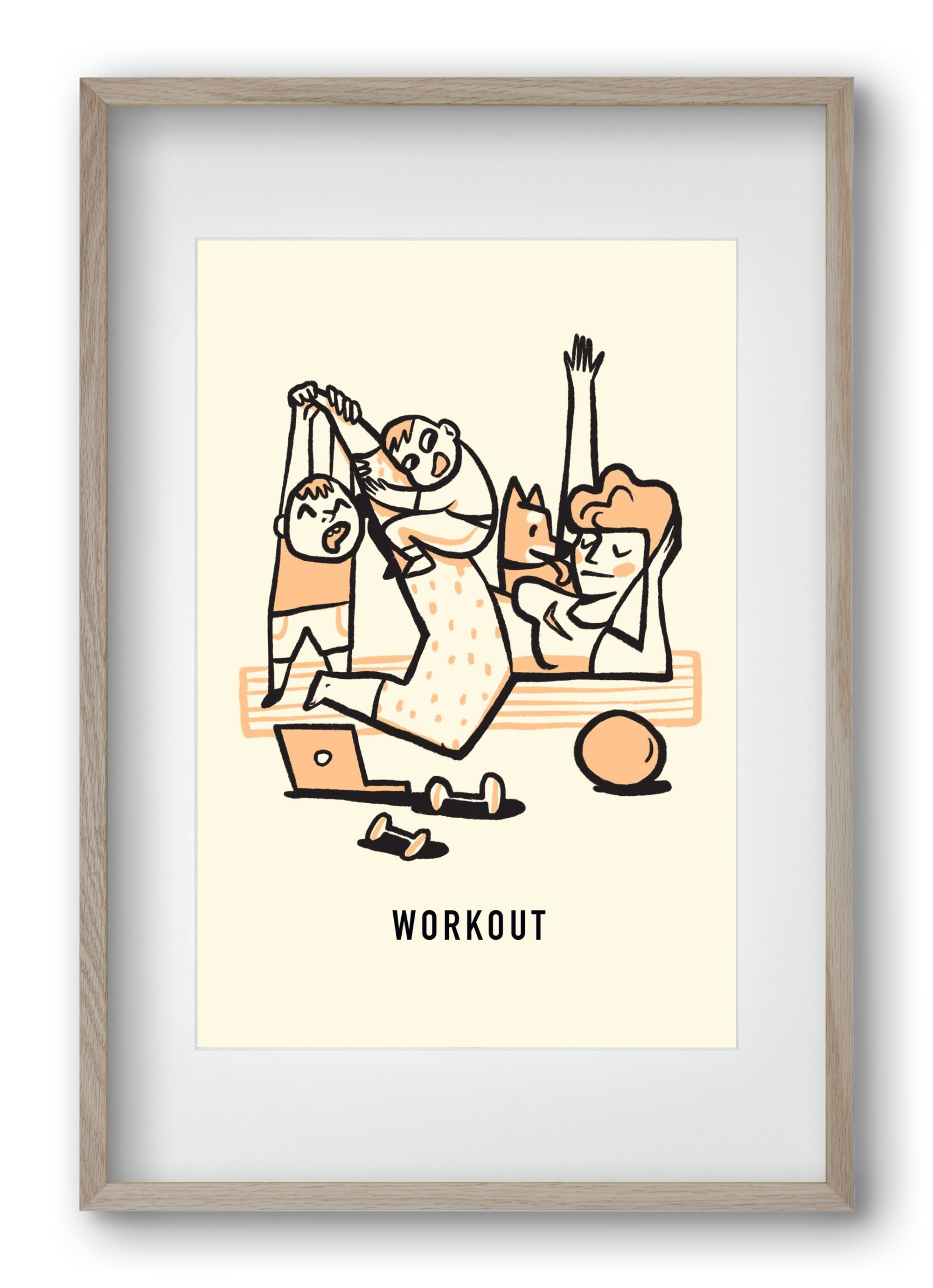 Workout, 40x60 cm (30x45 cm), Tölgy keret, paszpartuval