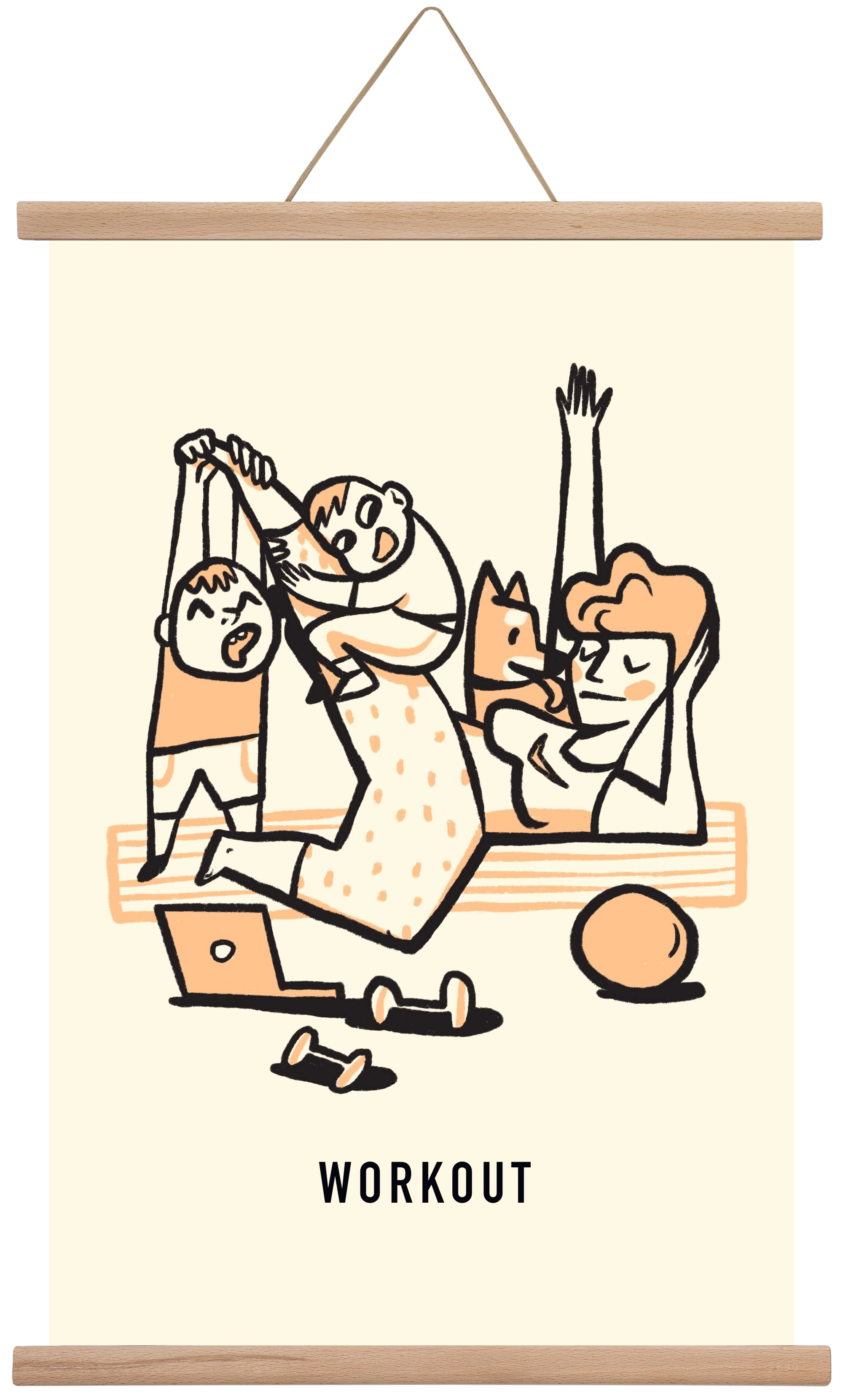 Workout, 40x60 cm (40x60 cm), Tölgy akasztó