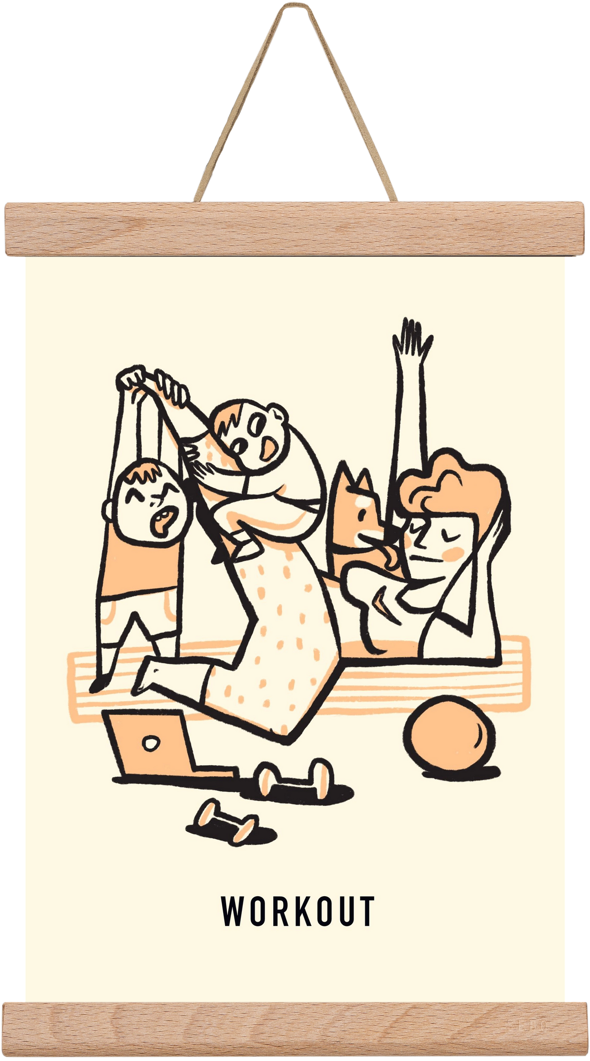 Workout, 20x30 cm (20x30 cm), Tölgy akasztó