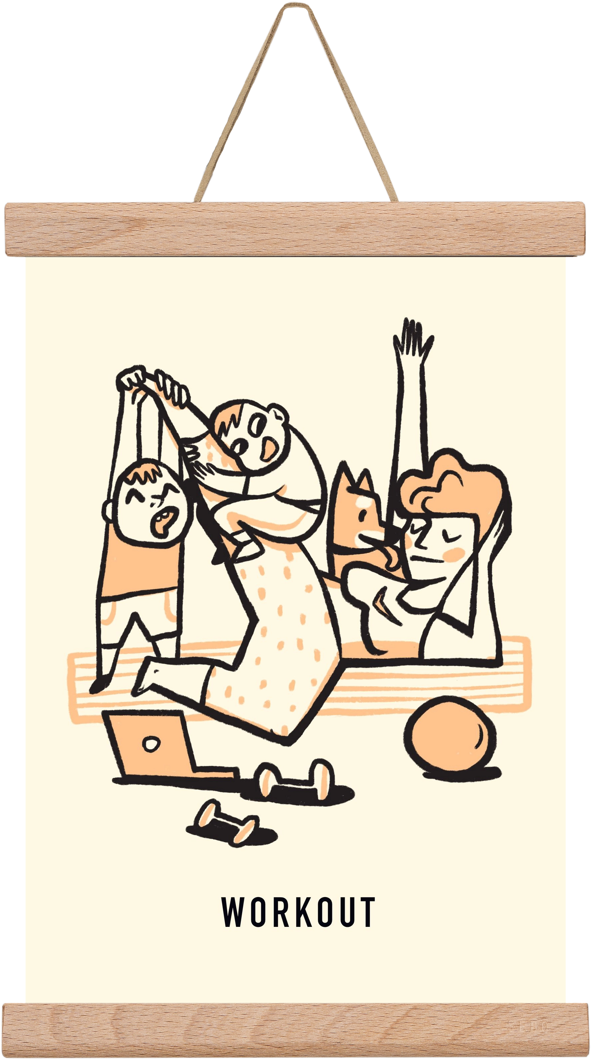 Workout, 20x30 cm (20x30 cm), Tölgy akasztó