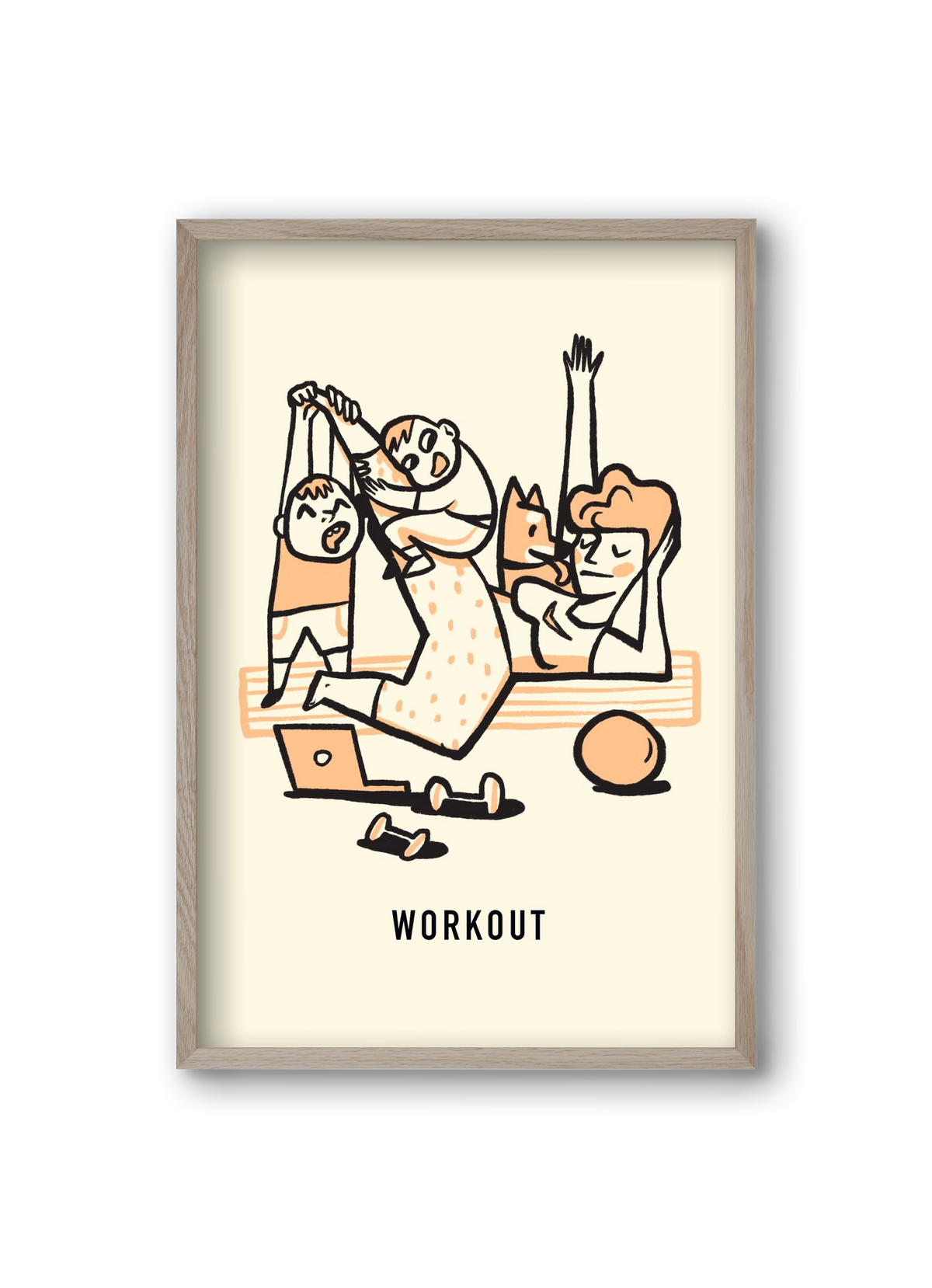 Workout, 20x30 cm (20x30 cm), Tölgy keret