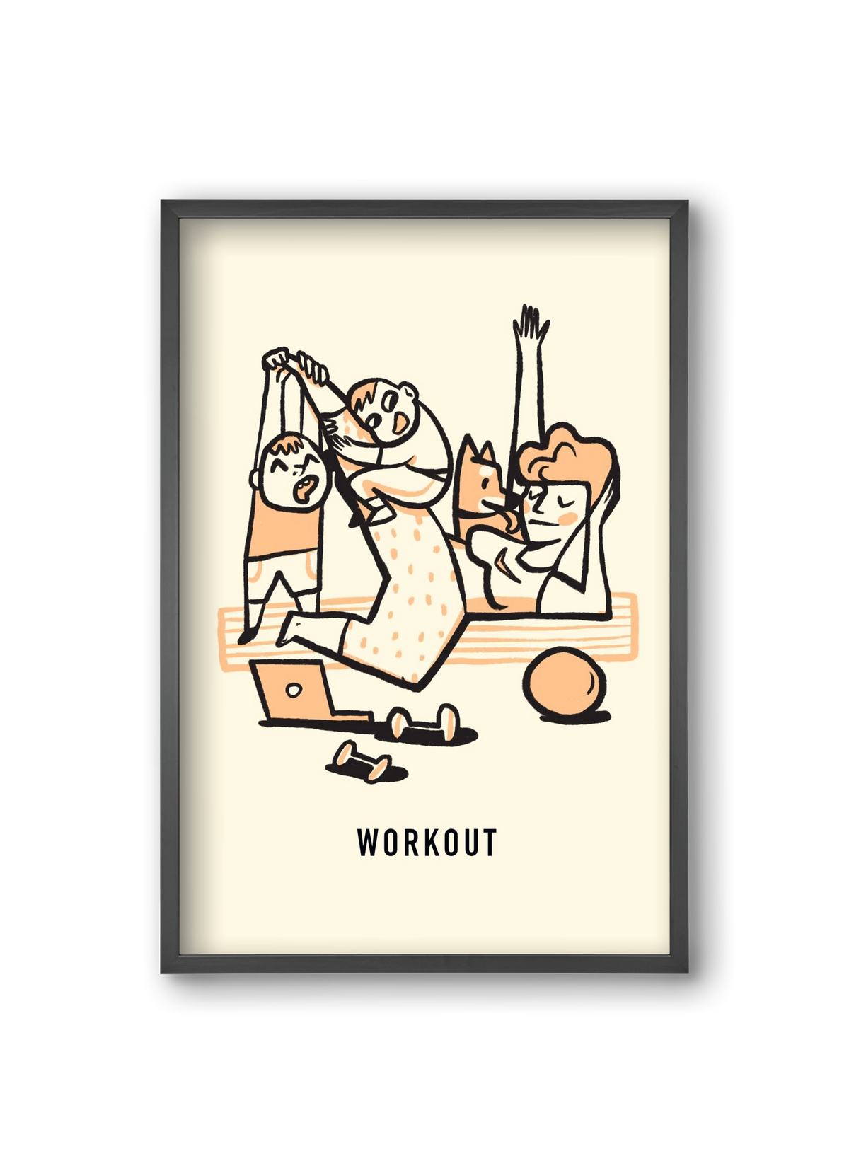 Workout, 20x30 cm (20x30 cm), Fekete keret