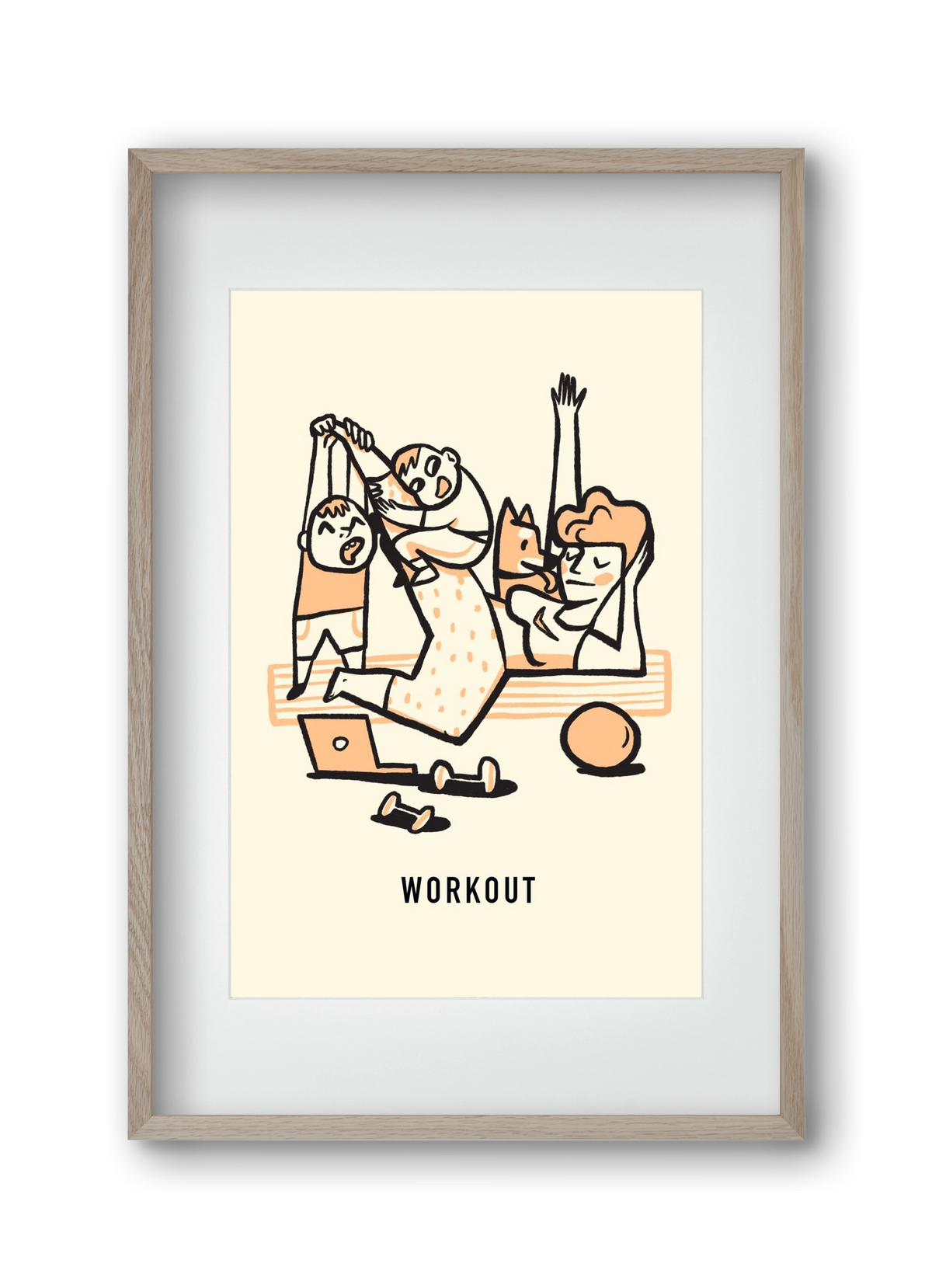Workout, 30x45 cm (20x30 cm), Tölgy keret, paszpartuval