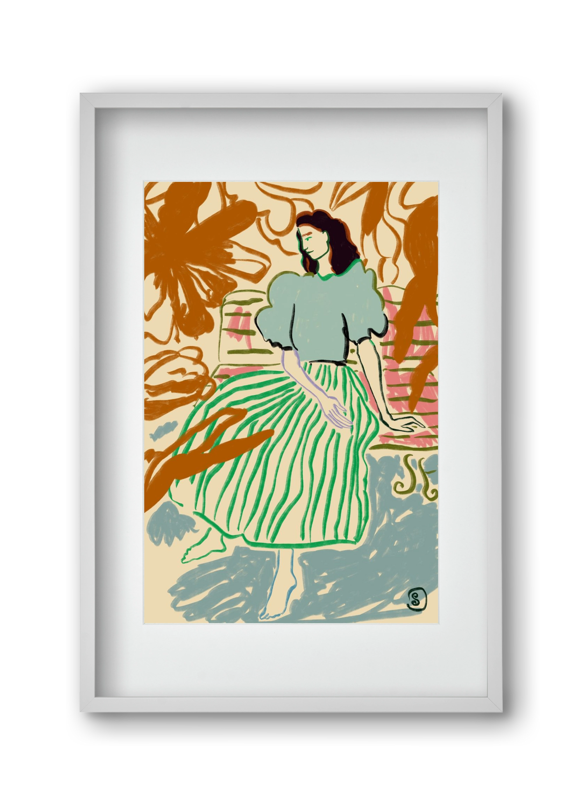 FIRST WARM DAY AFTER WINTER, 30x45 cm (20x30 cm), Fehér keret, paszpartuval