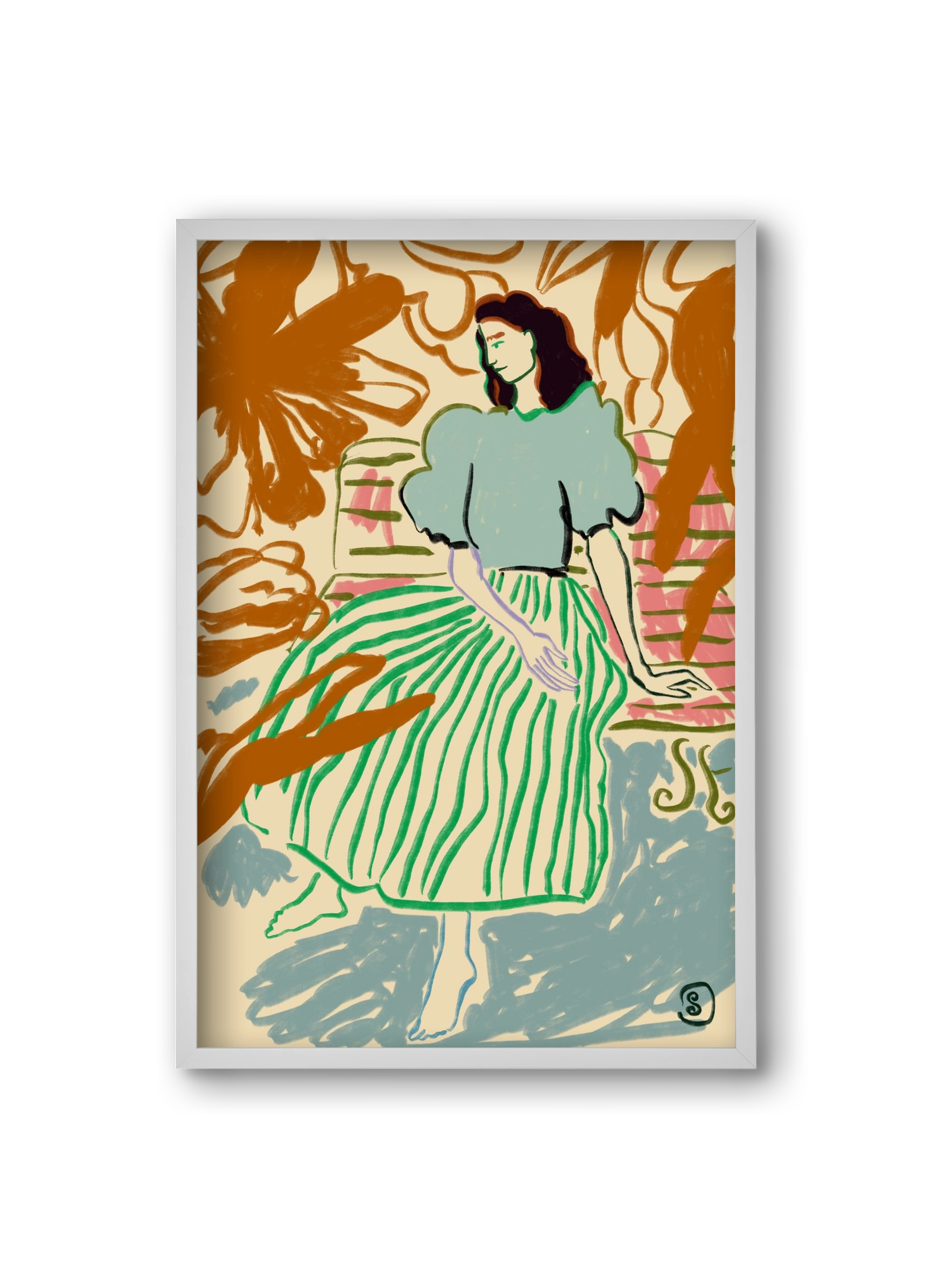 FIRST WARM DAY AFTER WINTER, 20x30 cm (20x30 cm), Fehér keret