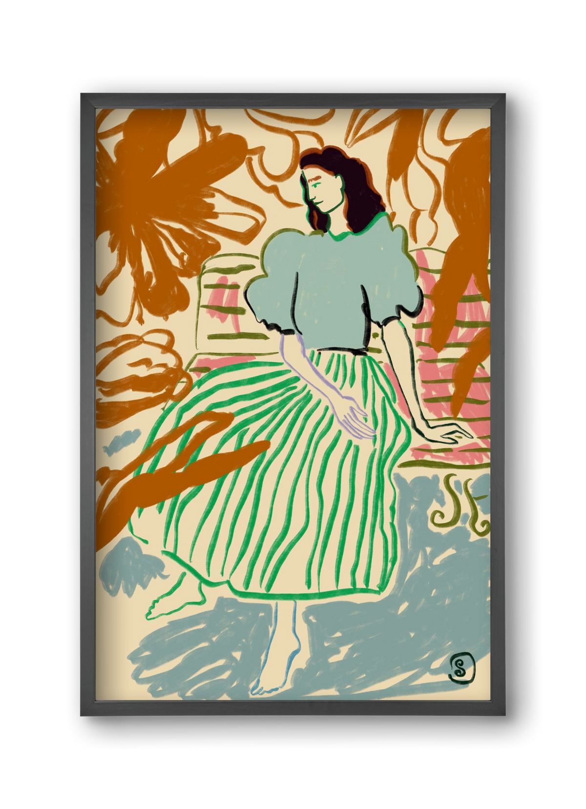 FIRST WARM DAY AFTER WINTER, 30x45 cm (30x45 cm), Fekete keret