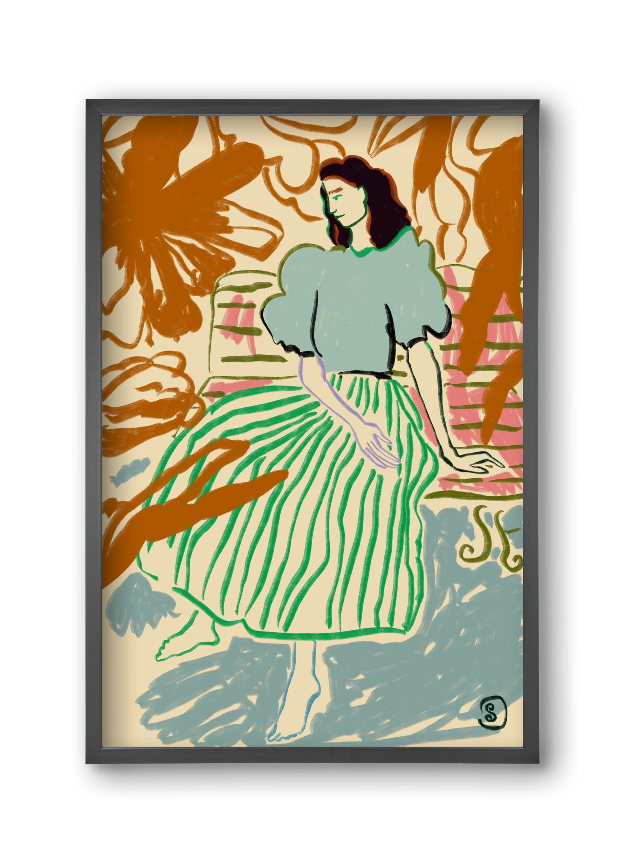 FIRST WARM DAY AFTER WINTER, 30x45 cm (30x45 cm), Fekete keret