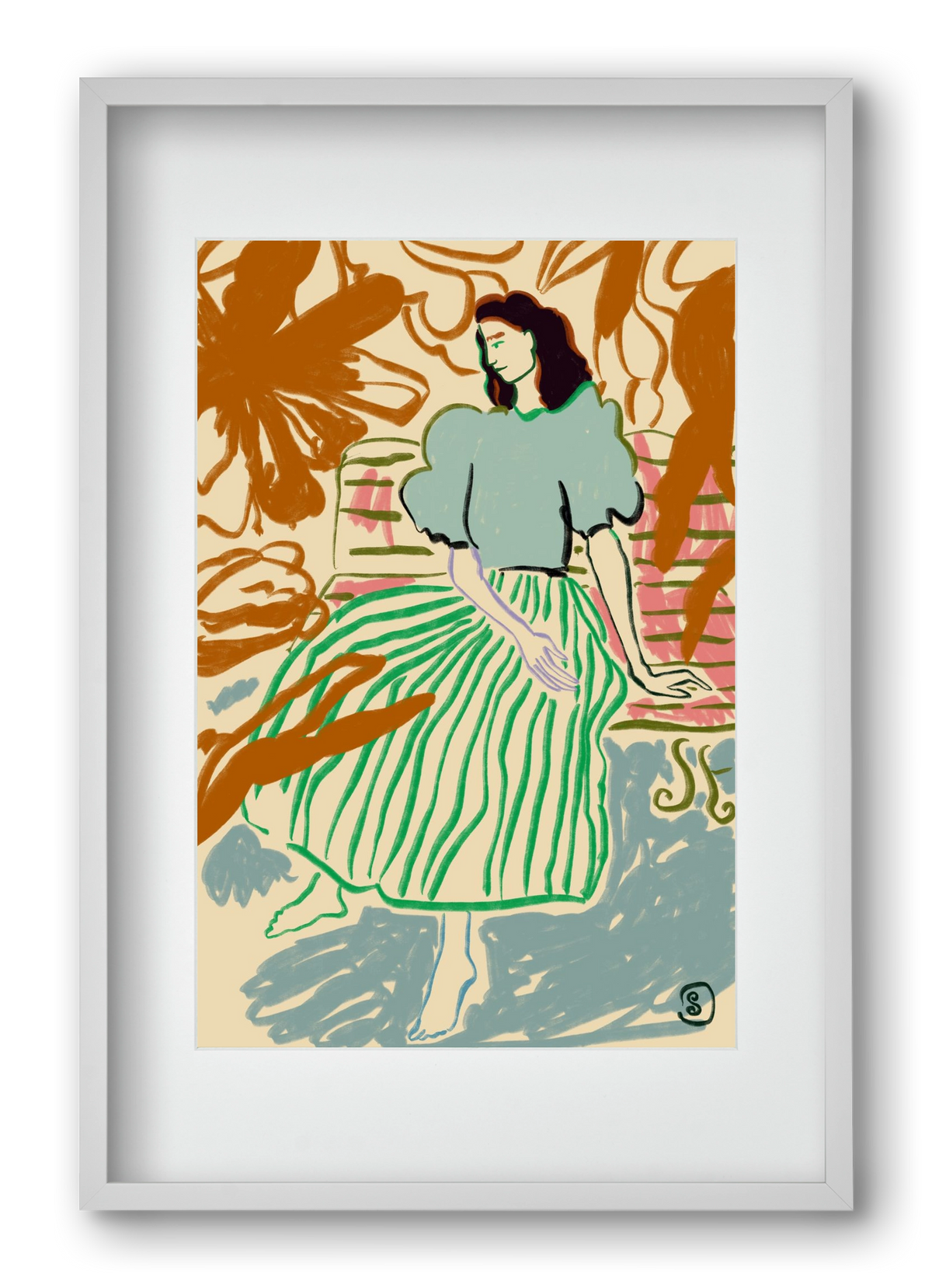 FIRST WARM DAY AFTER WINTER, 40x60 cm (30x45 cm), Fehér keret, paszpartuval