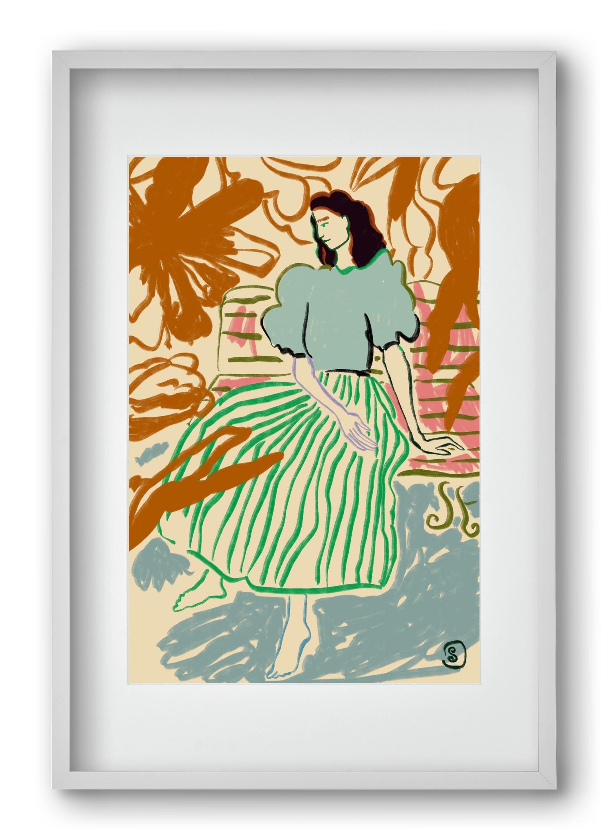 FIRST WARM DAY AFTER WINTER, 40x60 cm (30x45 cm), Fehér keret, paszpartuval