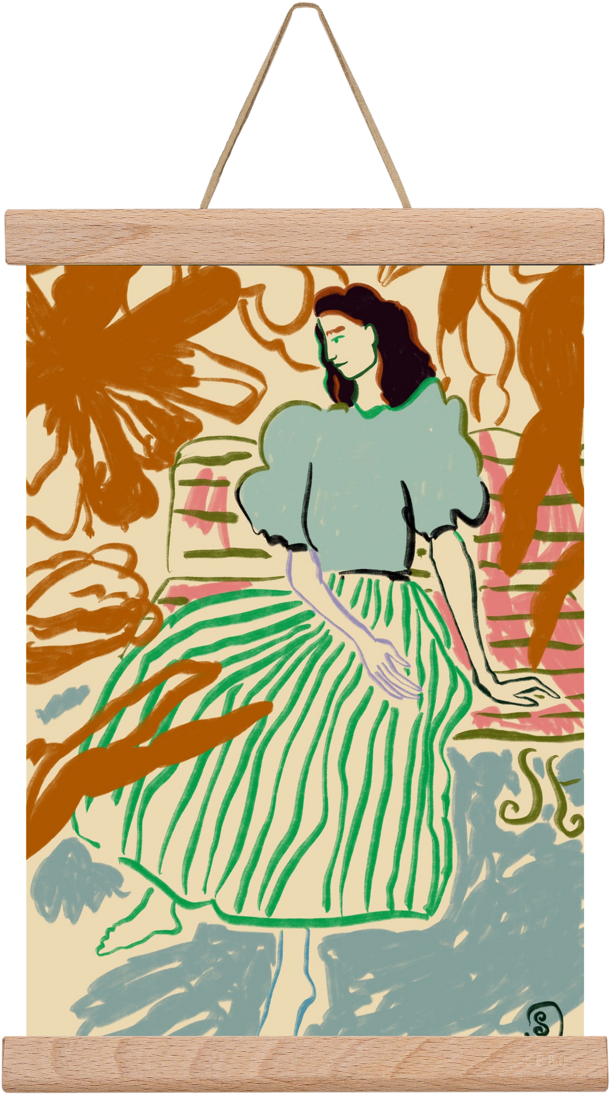 FIRST WARM DAY AFTER WINTER, 20x30 cm (20x30 cm), Tölgy akasztó