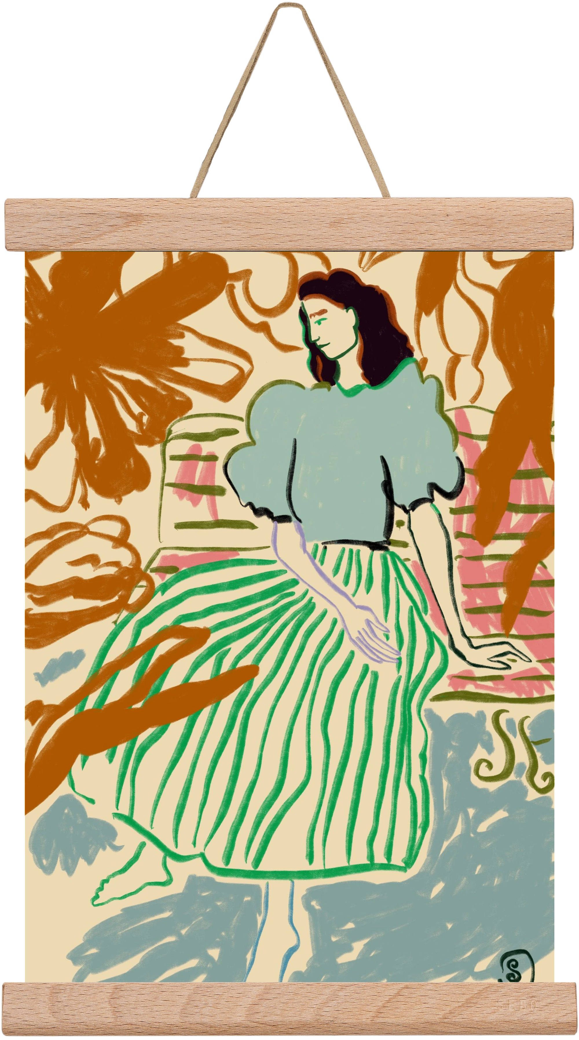 FIRST WARM DAY AFTER WINTER, 20x30 cm (20x30 cm), Tölgy akasztó