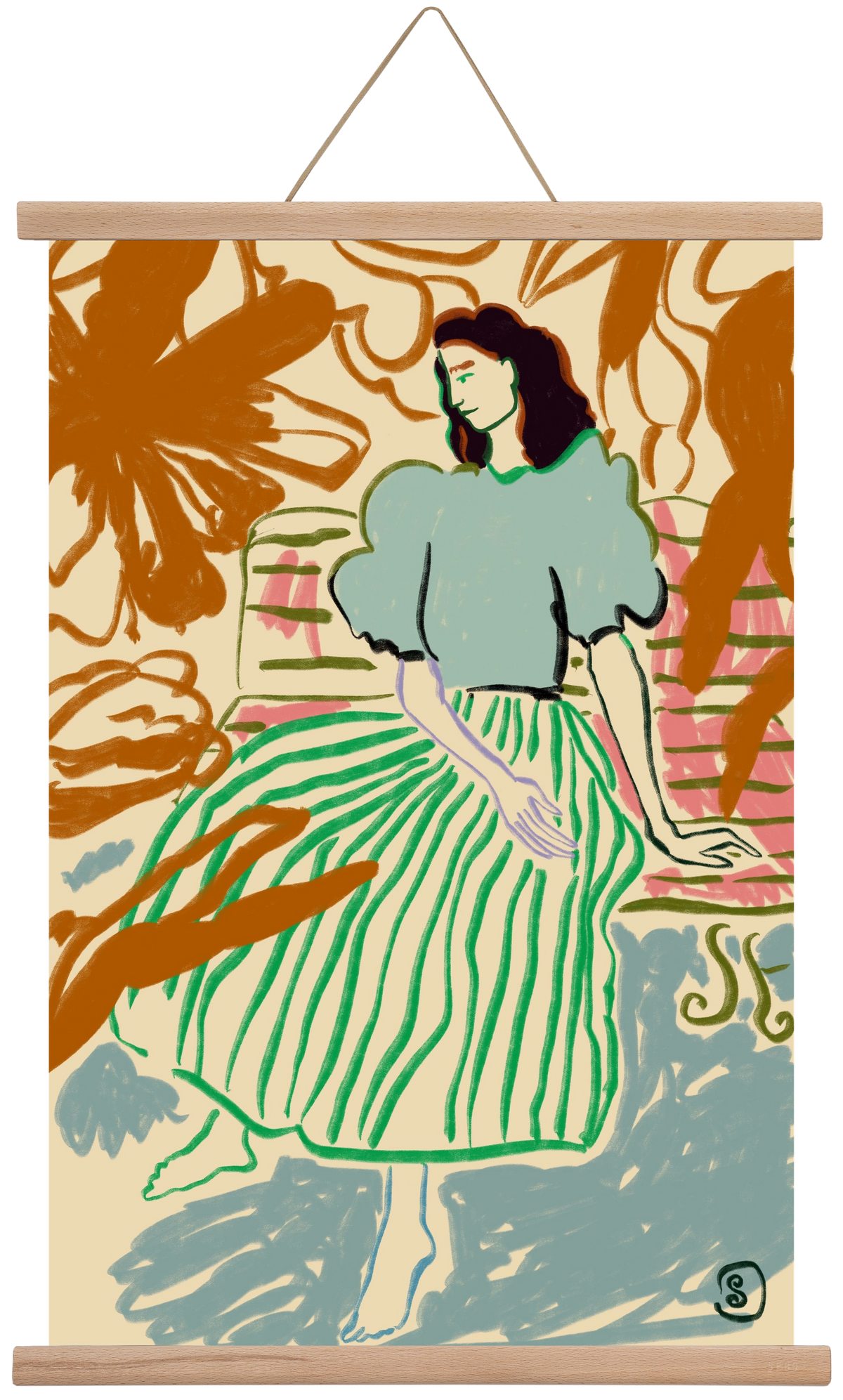 FIRST WARM DAY AFTER WINTER, 40x60 cm (40x60 cm), Tölgy akasztó