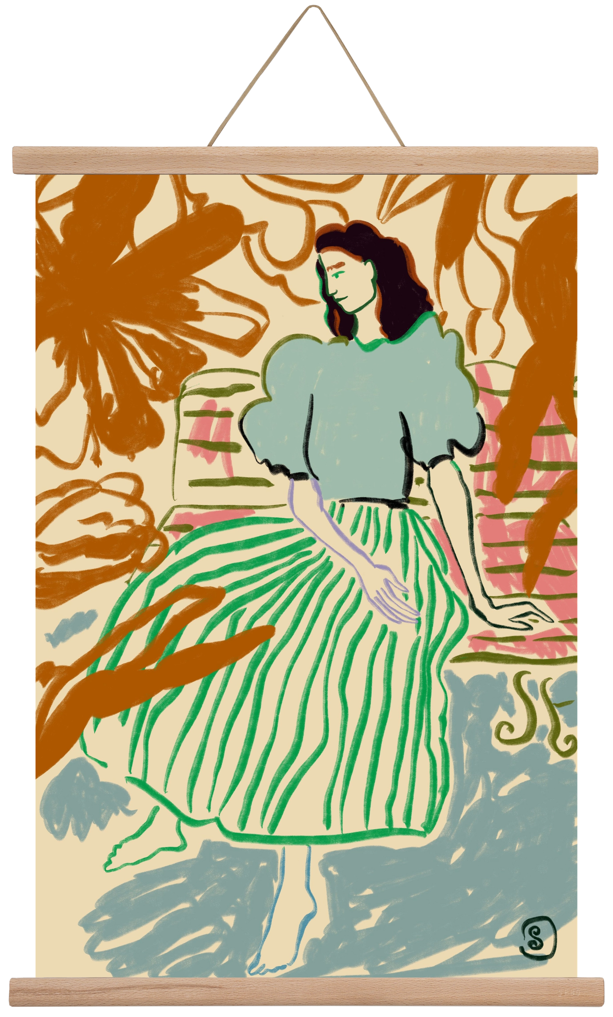 FIRST WARM DAY AFTER WINTER, 40x60 cm (40x60 cm), Tölgy akasztó