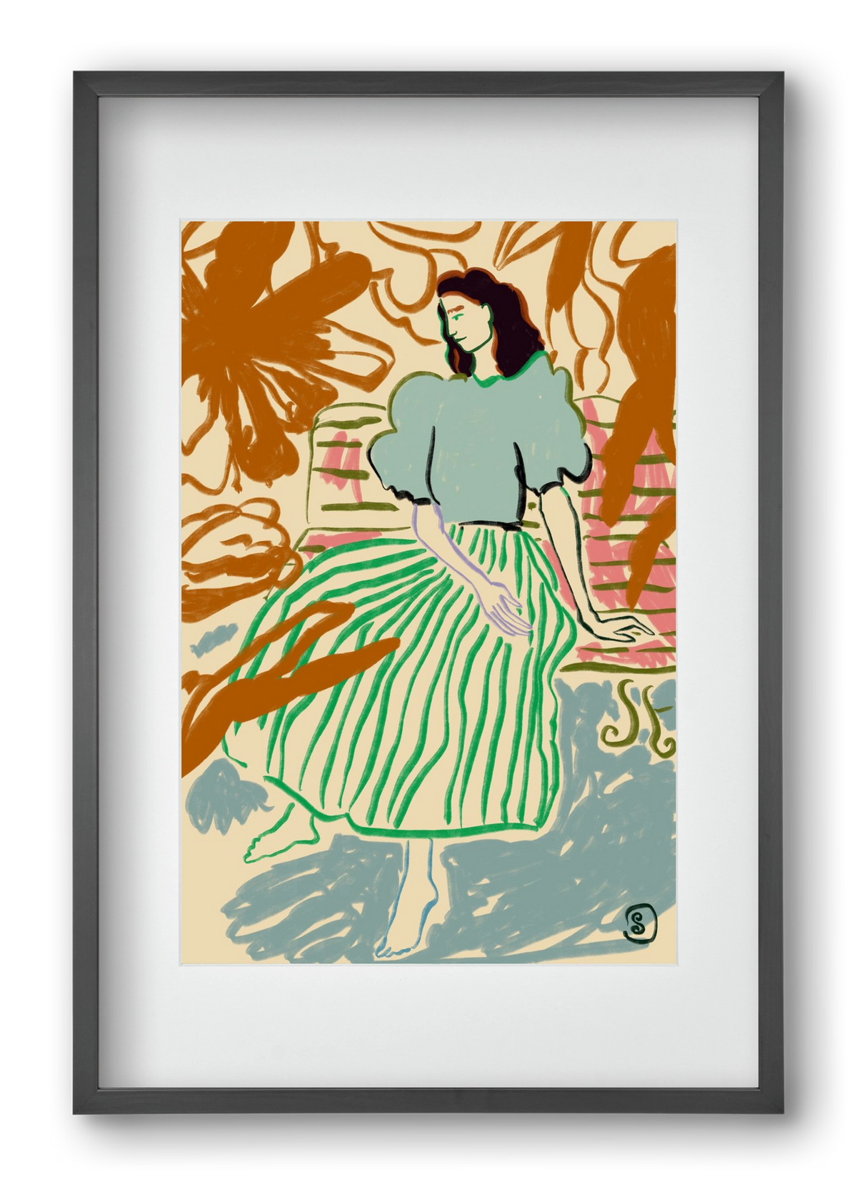 FIRST WARM DAY AFTER WINTER, 40x60 cm (30x45 cm), Fekete keret, paszpartuval