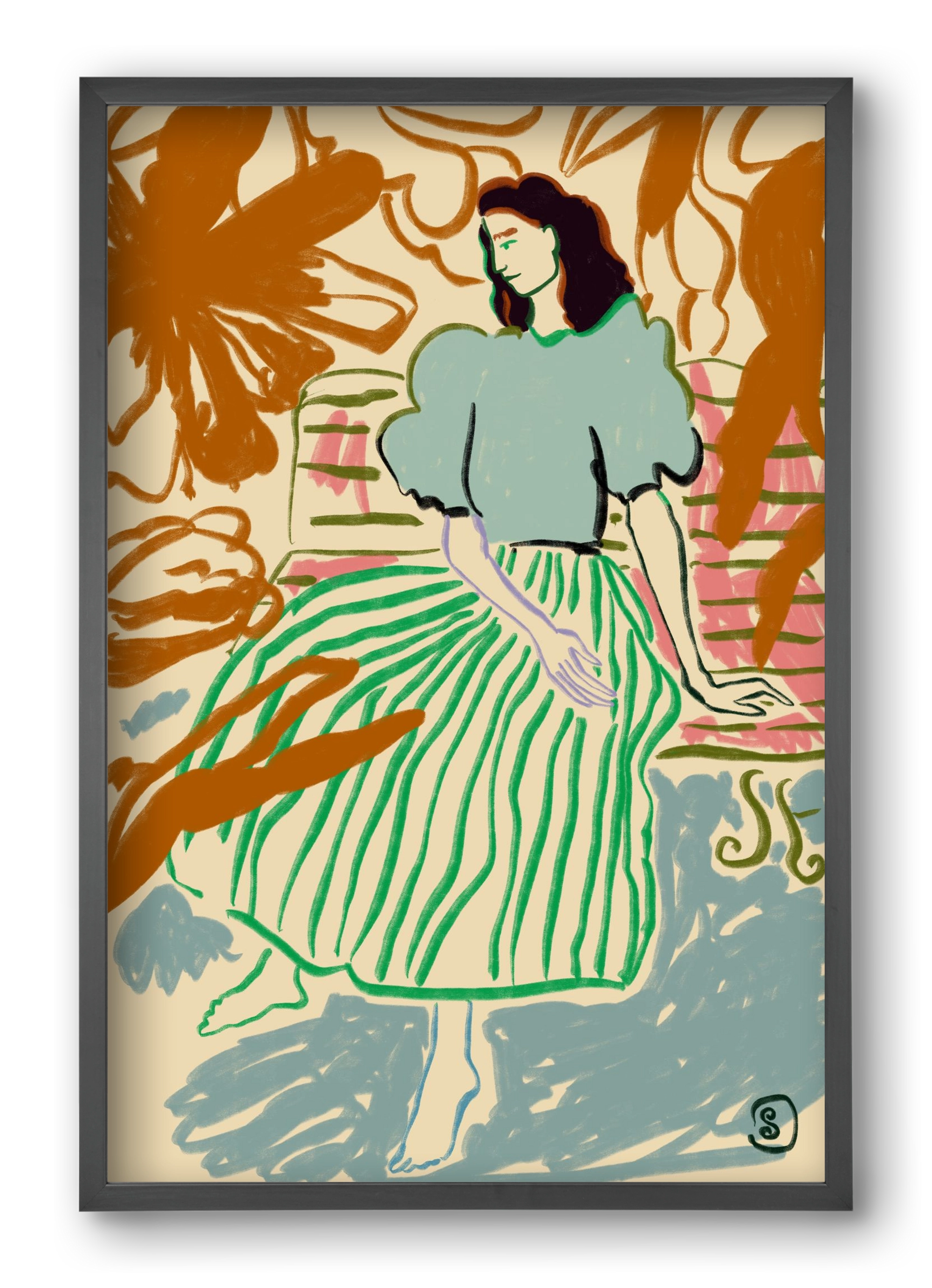 FIRST WARM DAY AFTER WINTER, 40x60 cm (40x60 cm), Fekete keret