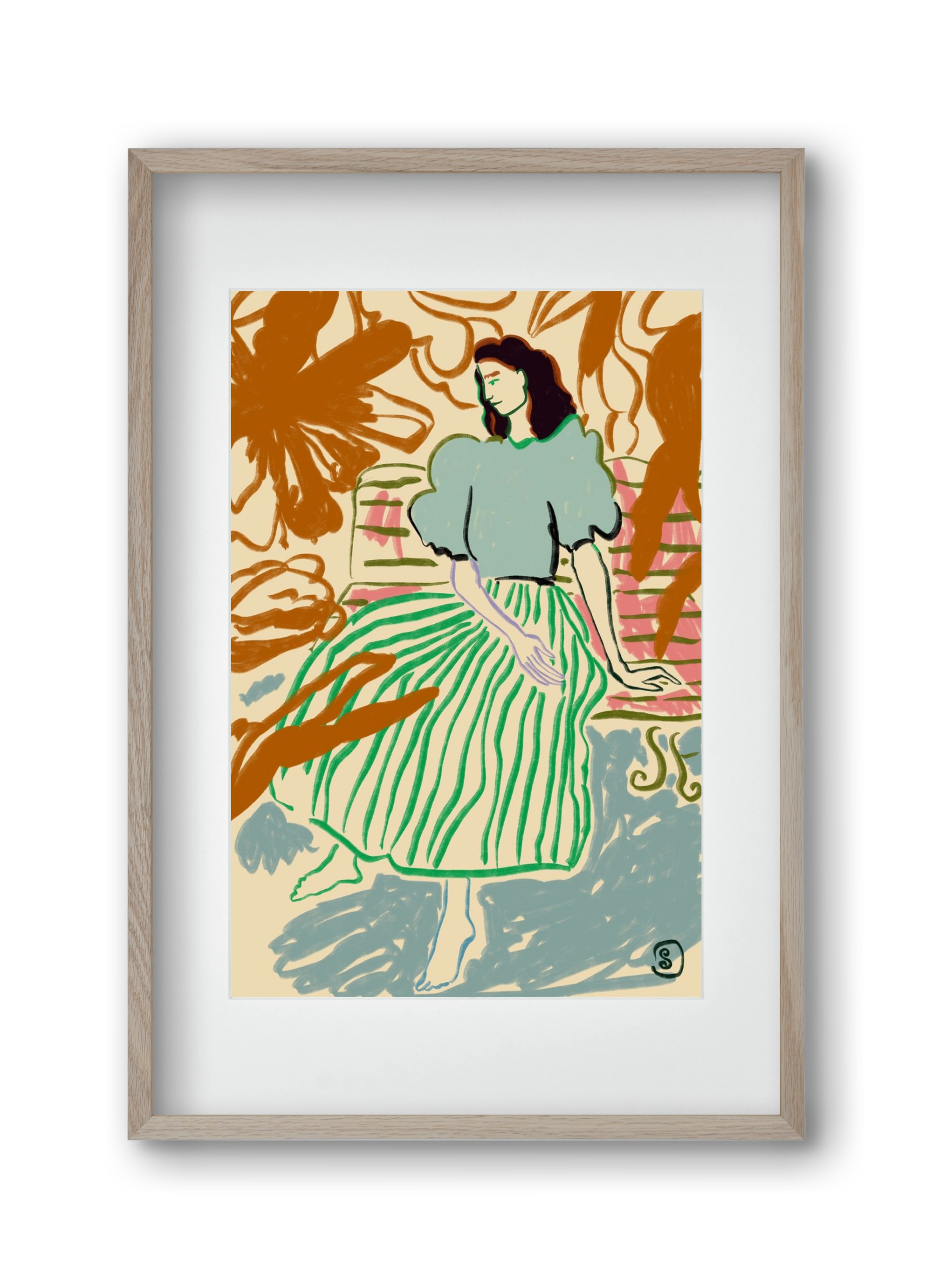 FIRST WARM DAY AFTER WINTER, 30x45 cm (20x30 cm), Tölgy keret, paszpartuval