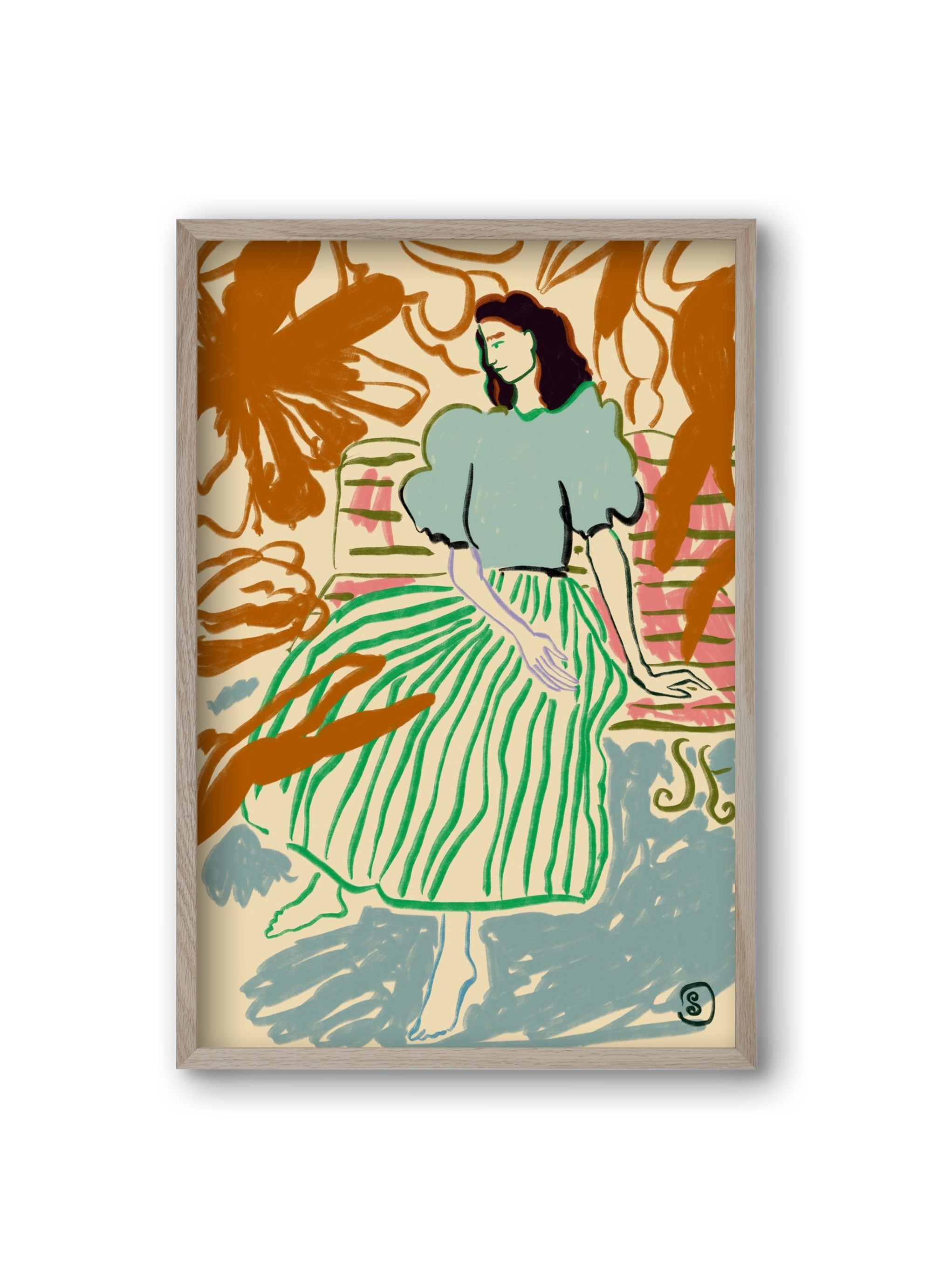 FIRST WARM DAY AFTER WINTER, 20x30 cm (20x30 cm), Tölgy keret