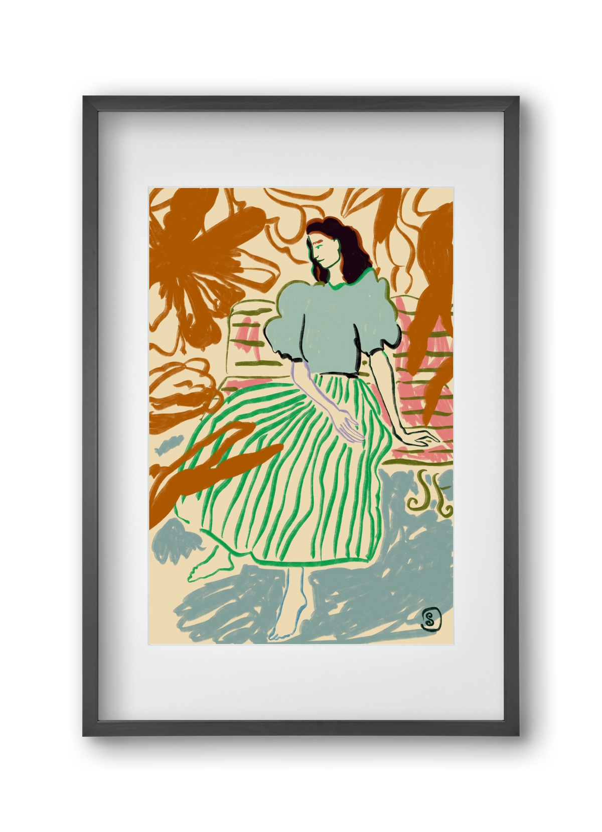 FIRST WARM DAY AFTER WINTER, 30x45 cm (20x30 cm), Fekete keret, paszpartuval