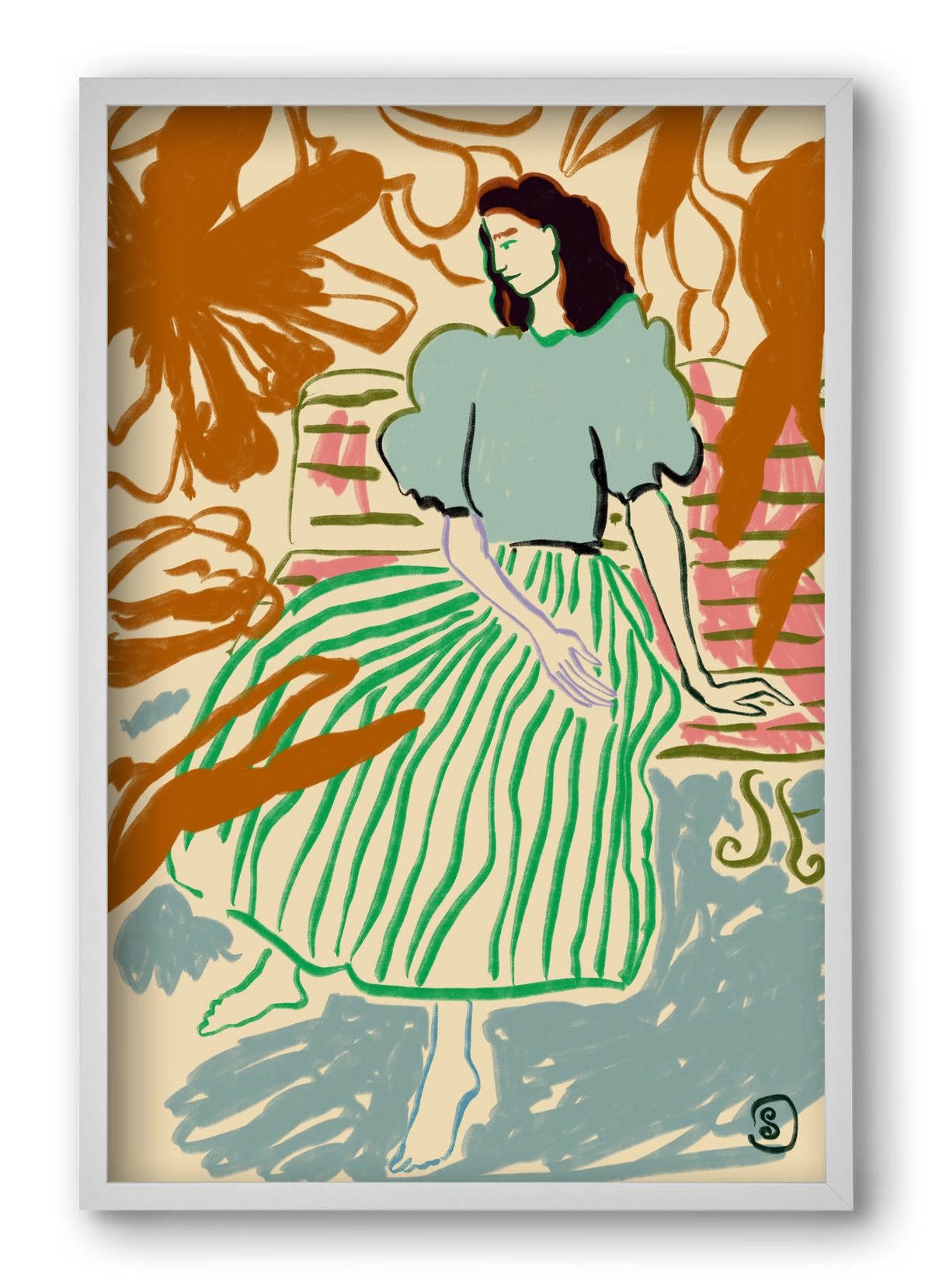 FIRST WARM DAY AFTER WINTER, 40x60 cm (40x60 cm), Fehér keret