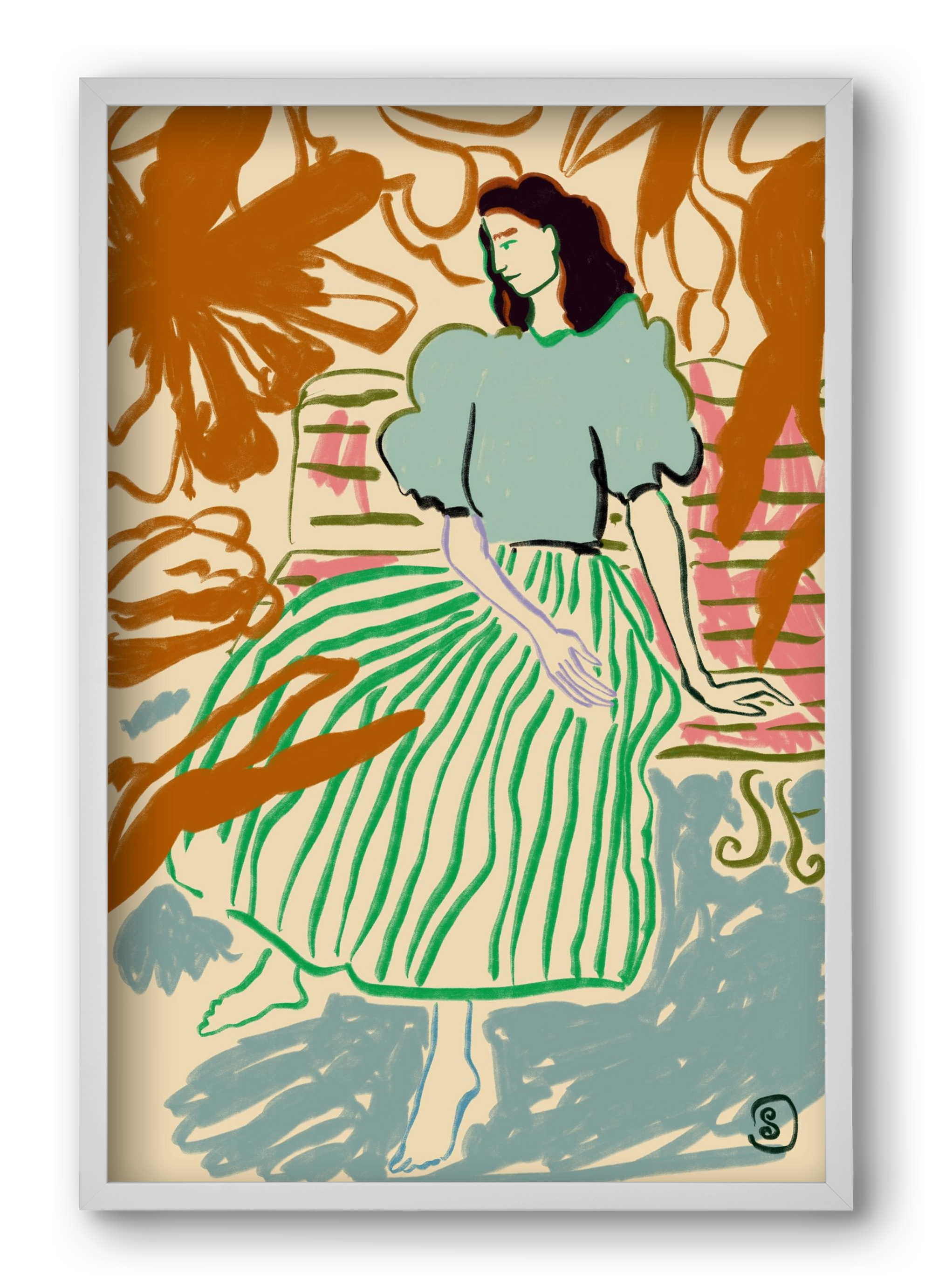 FIRST WARM DAY AFTER WINTER, 40x60 cm (40x60 cm), Fehér keret