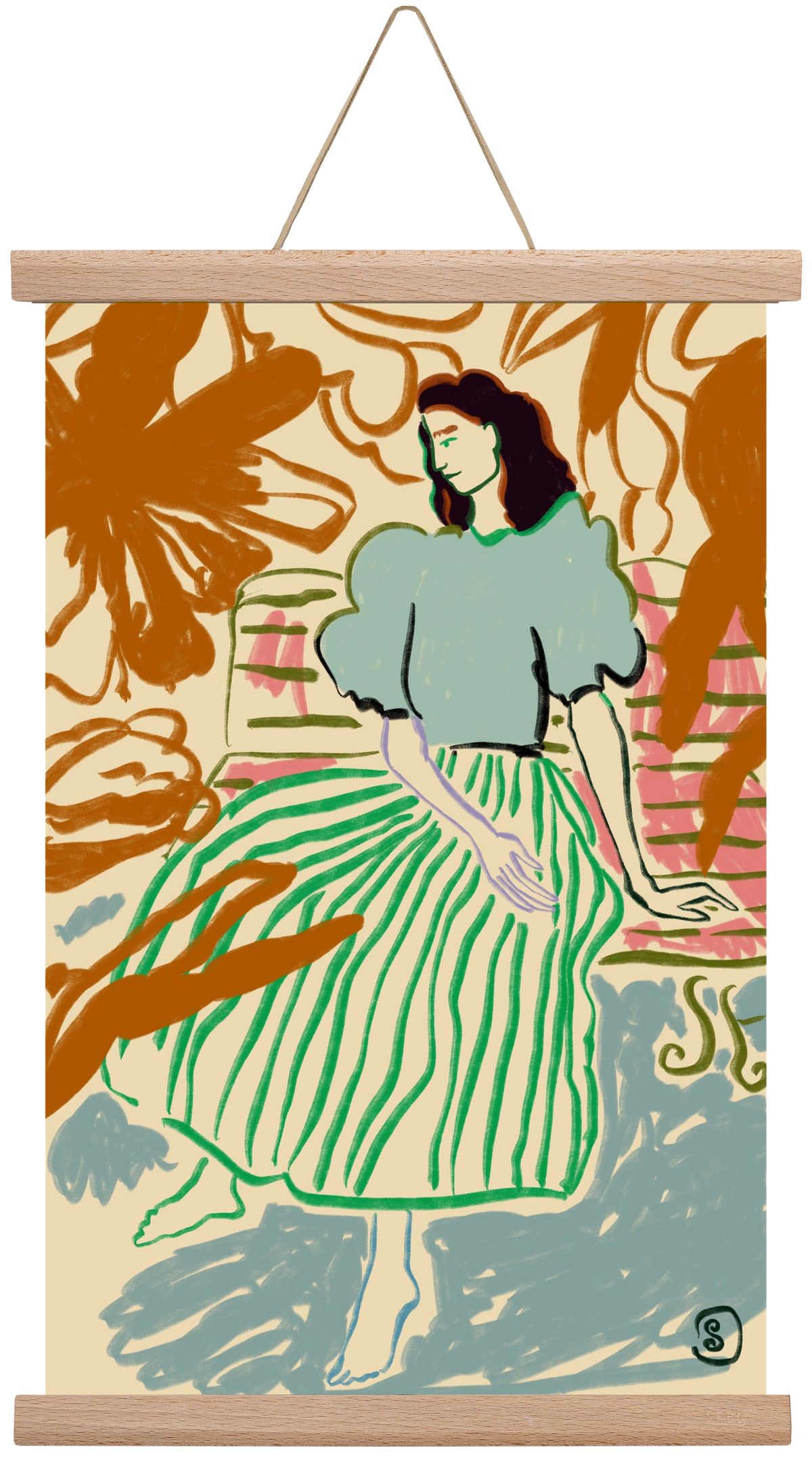 FIRST WARM DAY AFTER WINTER, 30x45 cm (30x45 cm), Tölgy akasztó