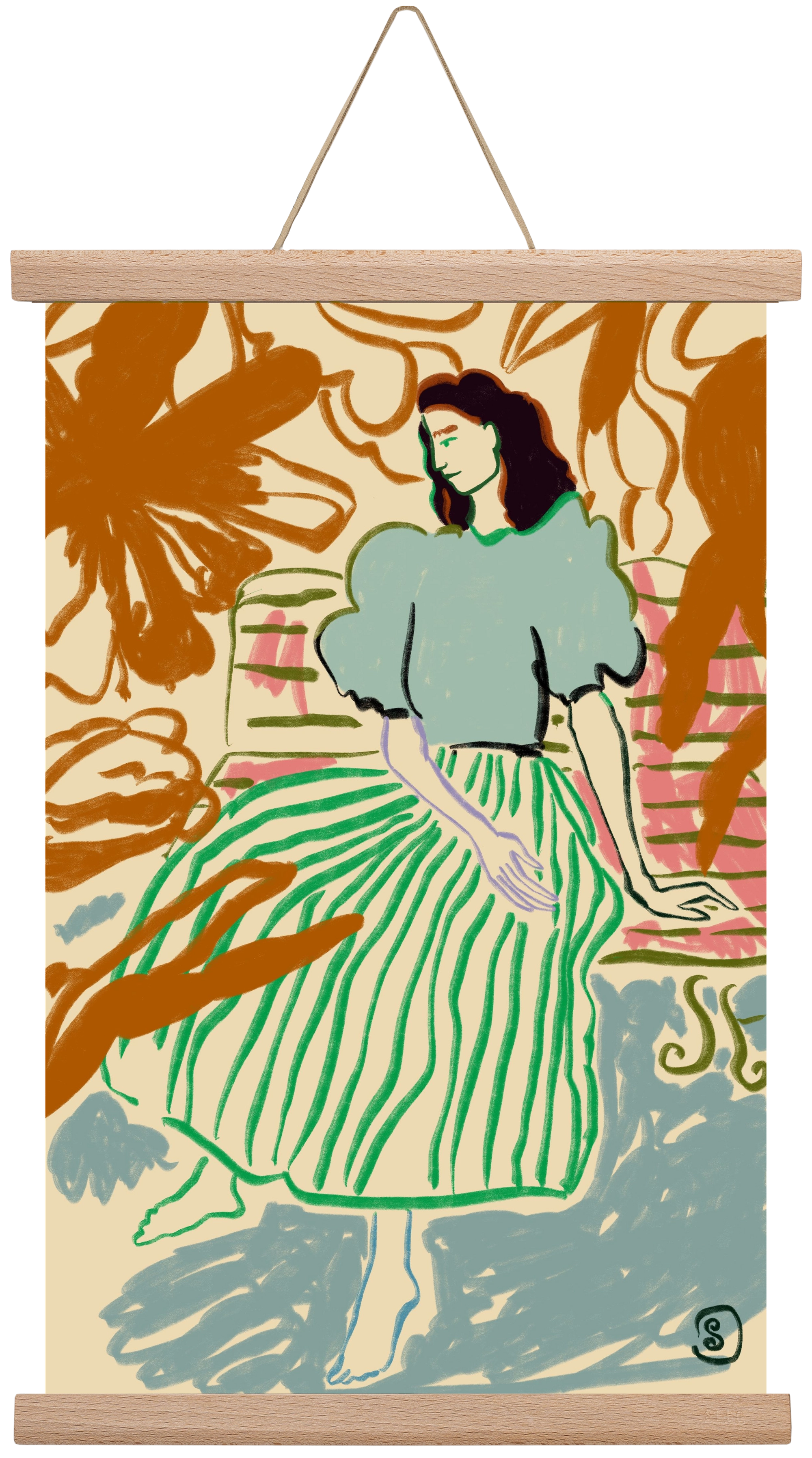 FIRST WARM DAY AFTER WINTER, 30x45 cm (30x45 cm), Tölgy akasztó