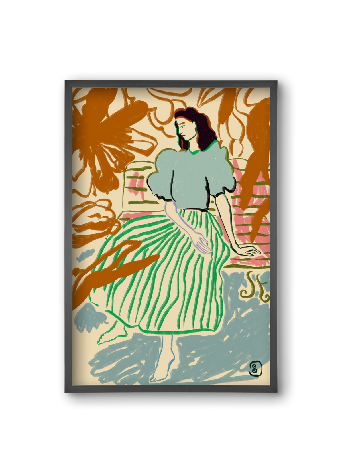 FIRST WARM DAY AFTER WINTER, 20x30 cm (20x30 cm), Fekete keret