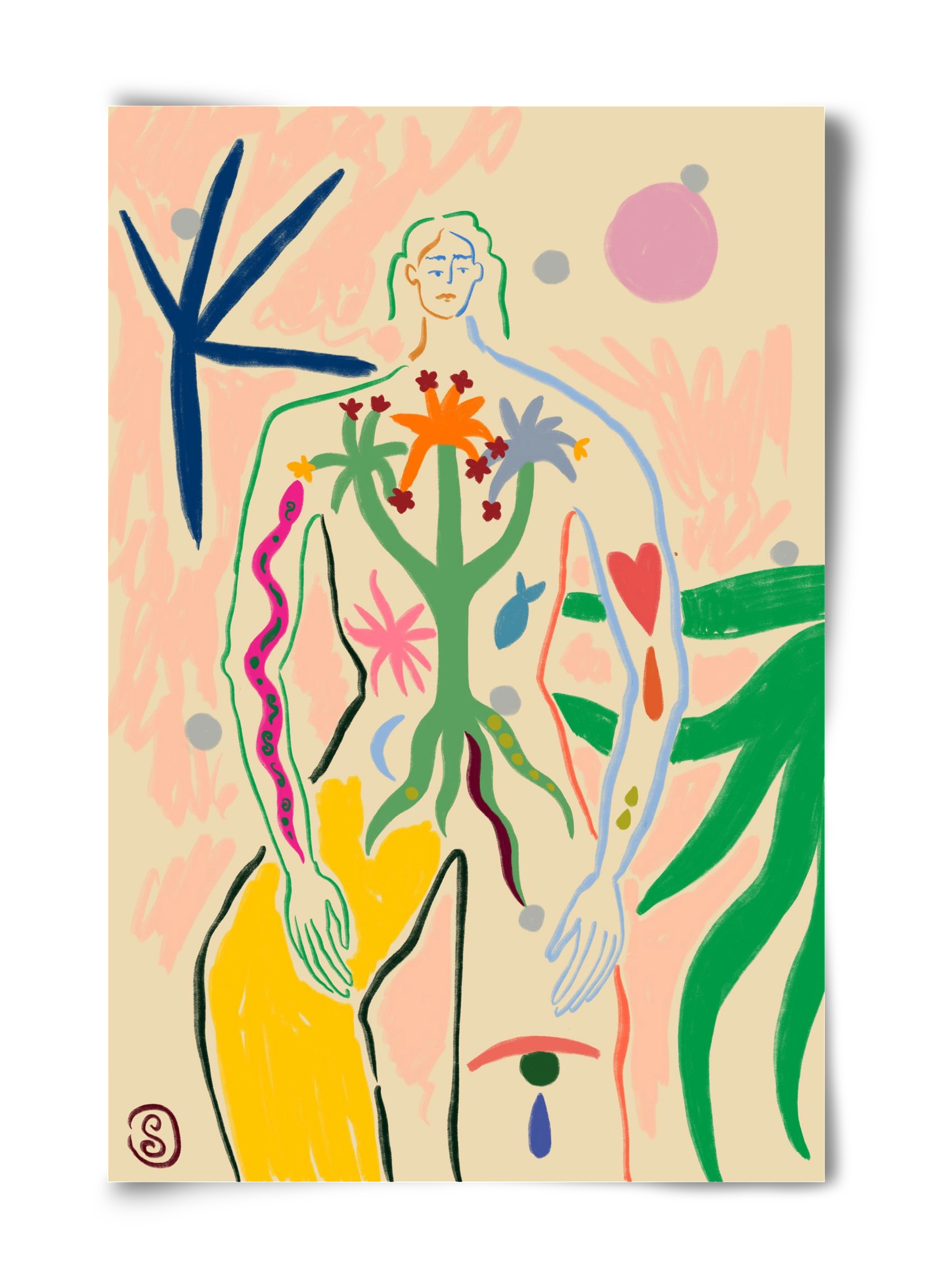 INNER GROWTH, 40x60 cm, Keret nélkül