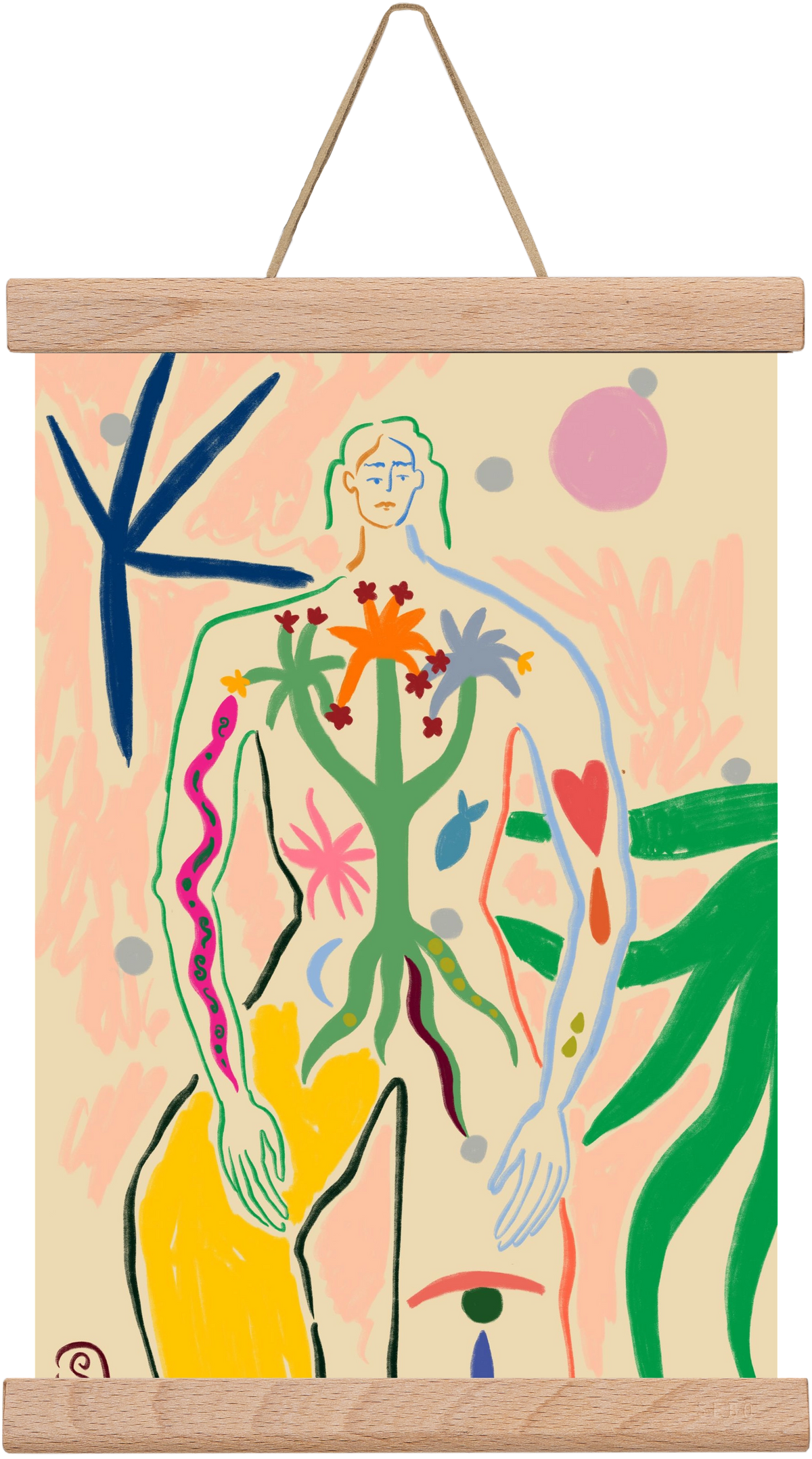 INNER GROWTH, 20x30 cm (20x30 cm), Tölgy akasztó