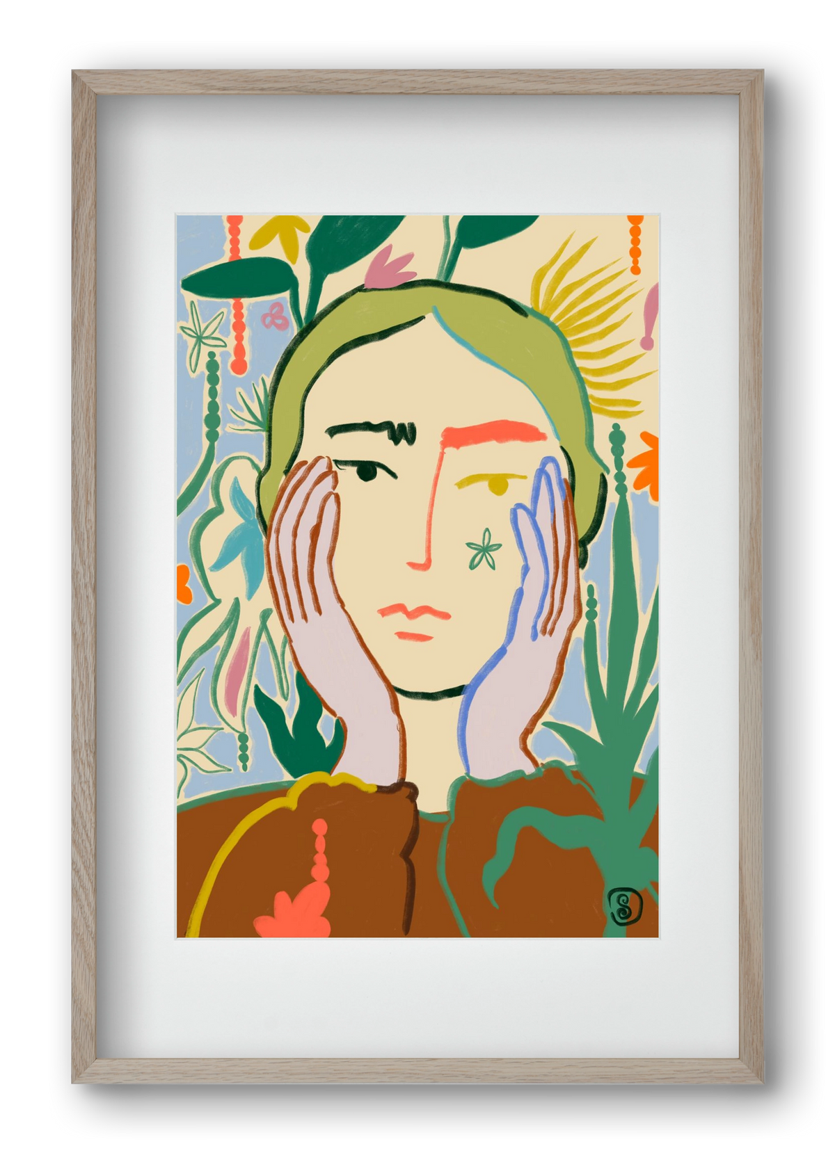 PLANT A SEED, 40x60 cm (30x45 cm), Tölgy keret, paszpartuval