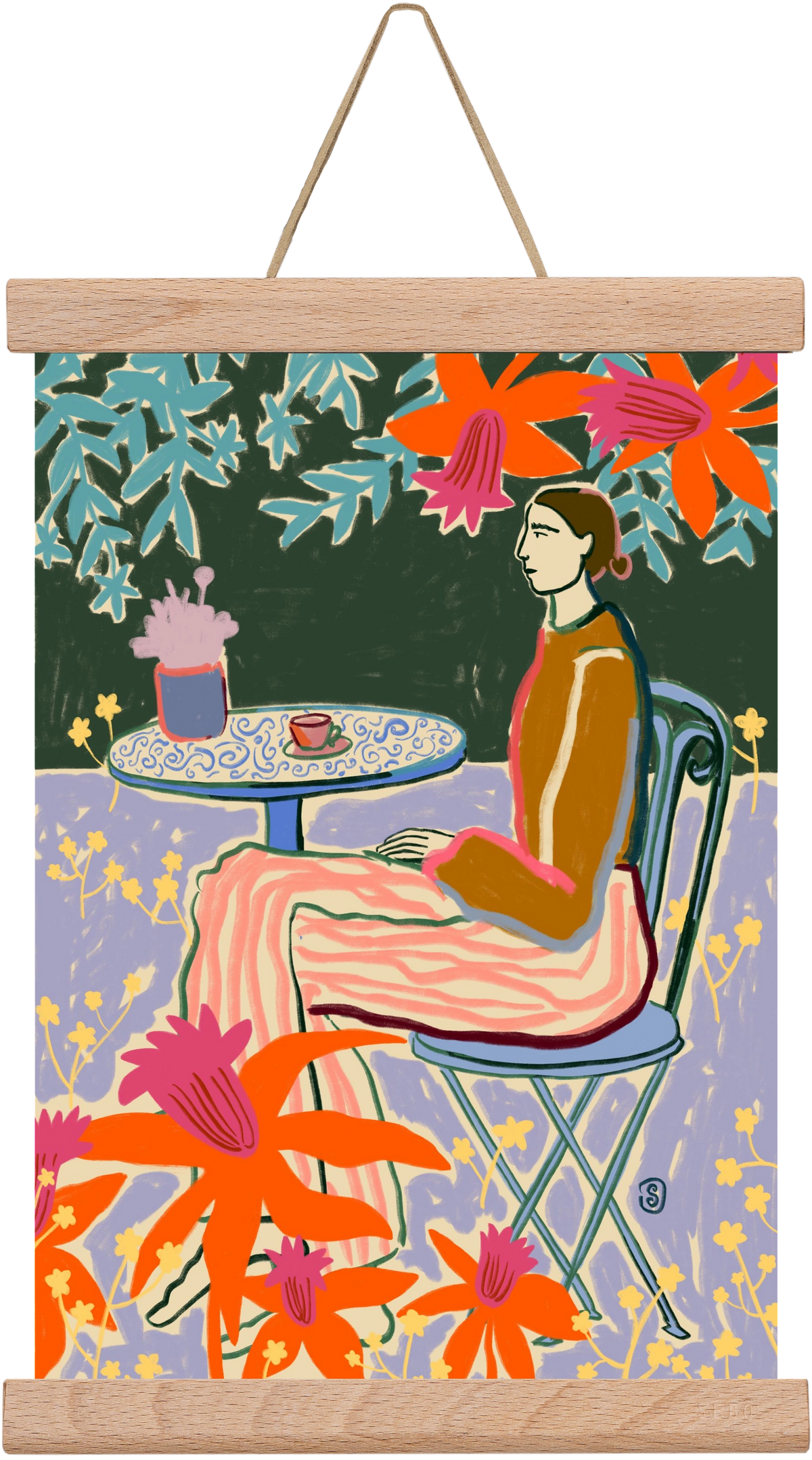 FORGET ME NOT, 20x30 cm (20x30 cm), Tölgy akasztó