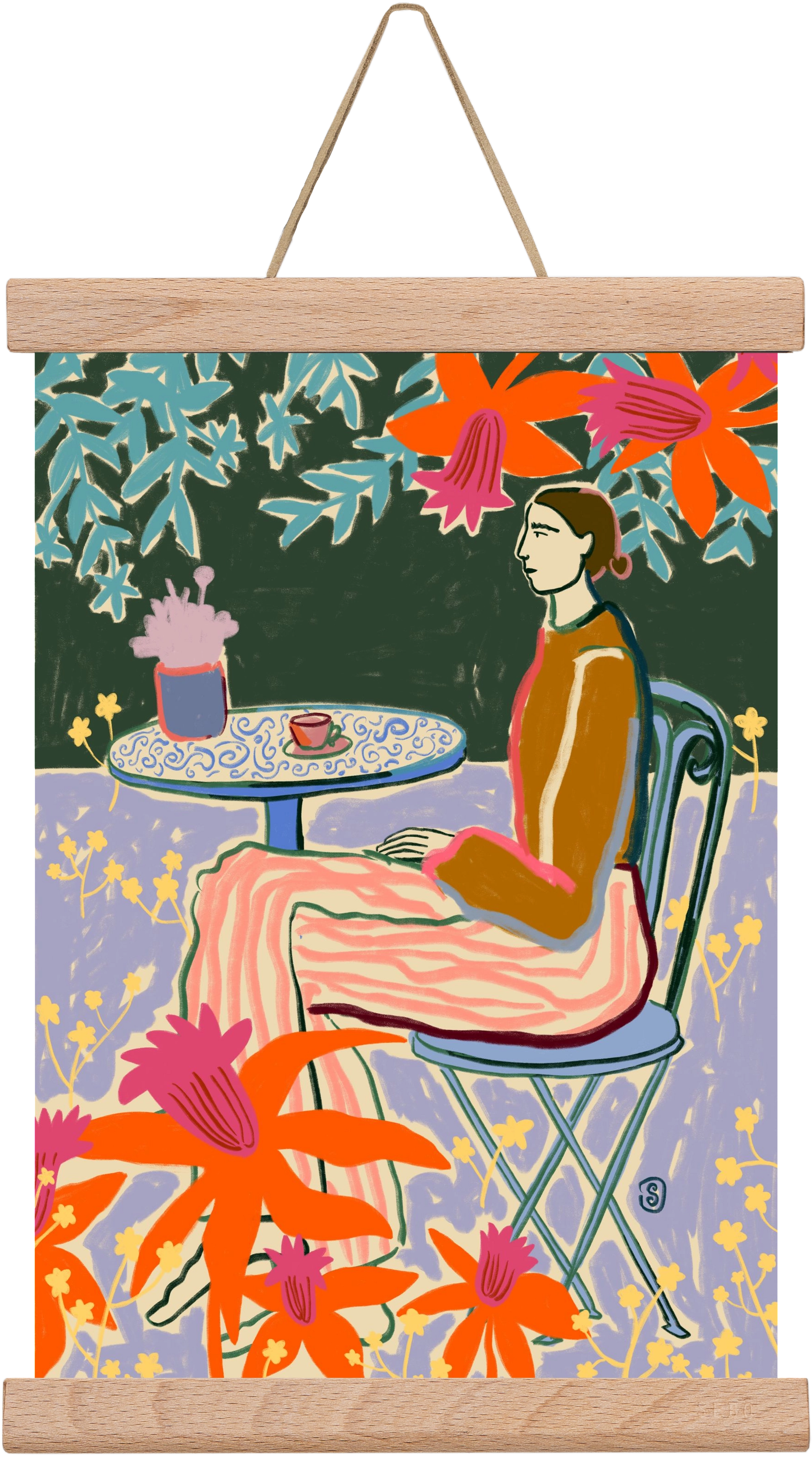 FORGET ME NOT, 20x30 cm (20x30 cm), Tölgy akasztó