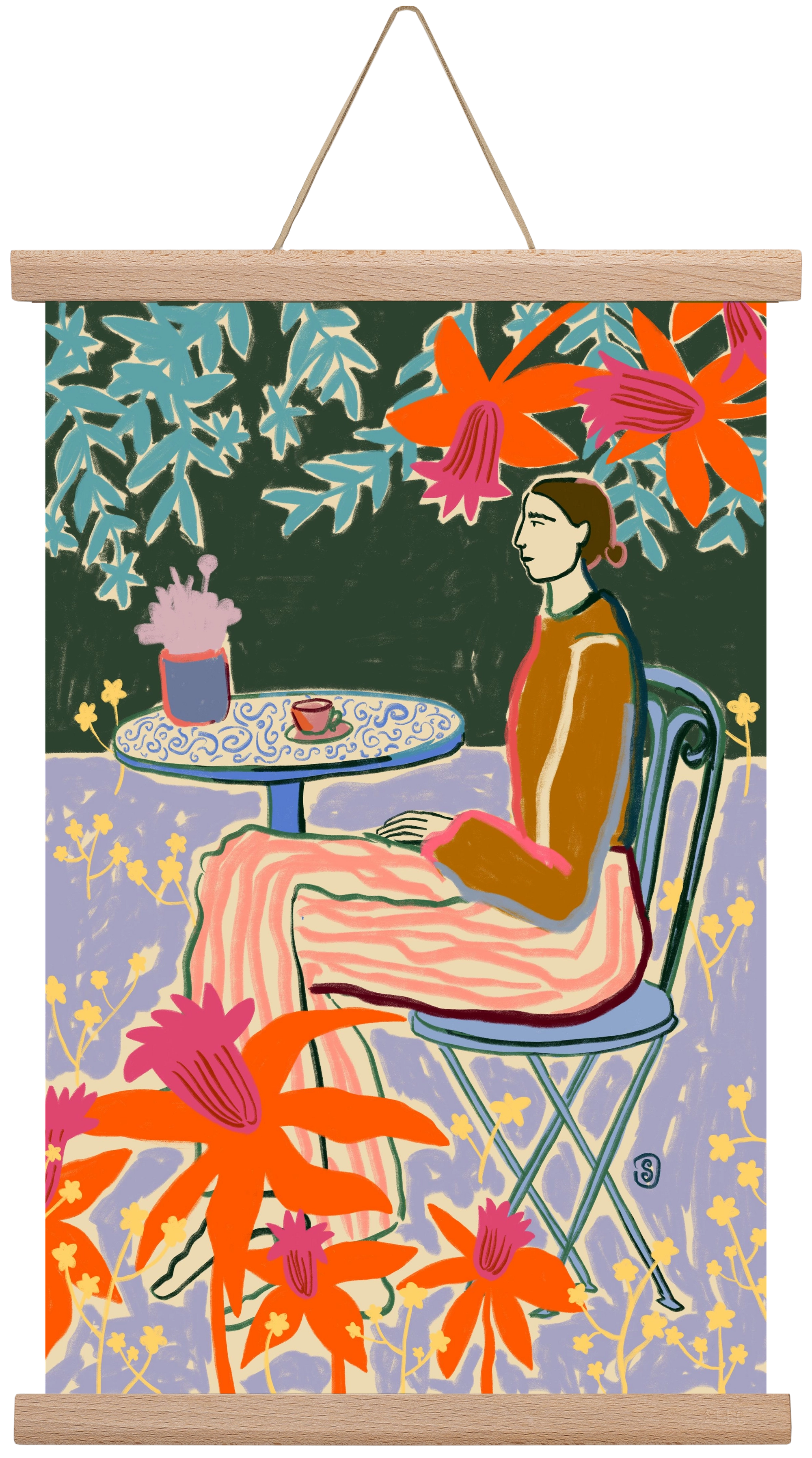 FORGET ME NOT, 30x45 cm (30x45 cm), Tölgy akasztó