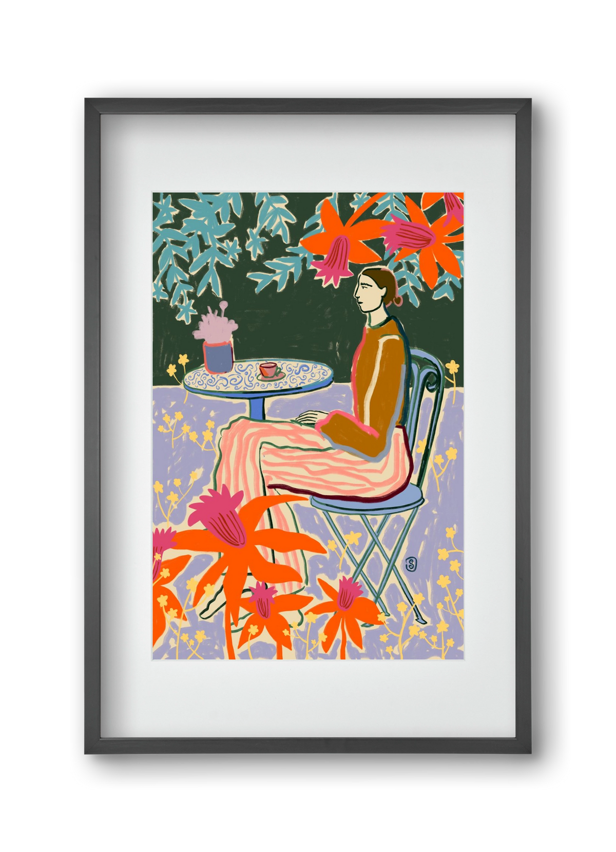 FORGET ME NOT, 30x45 cm (20x30 cm), Fekete keret, paszpartuval