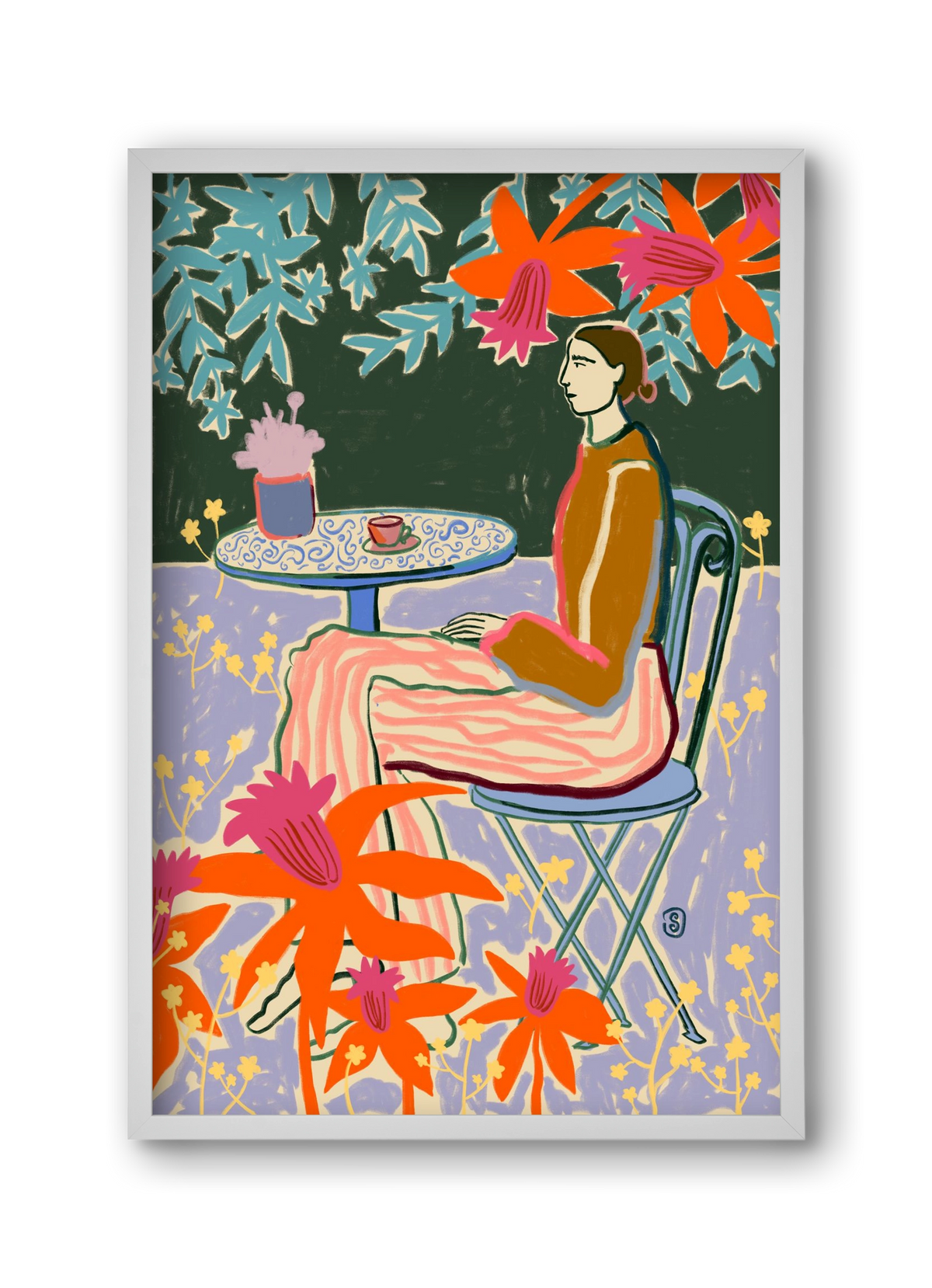 FORGET ME NOT, 30x45 cm (30x45 cm), Fehér keret