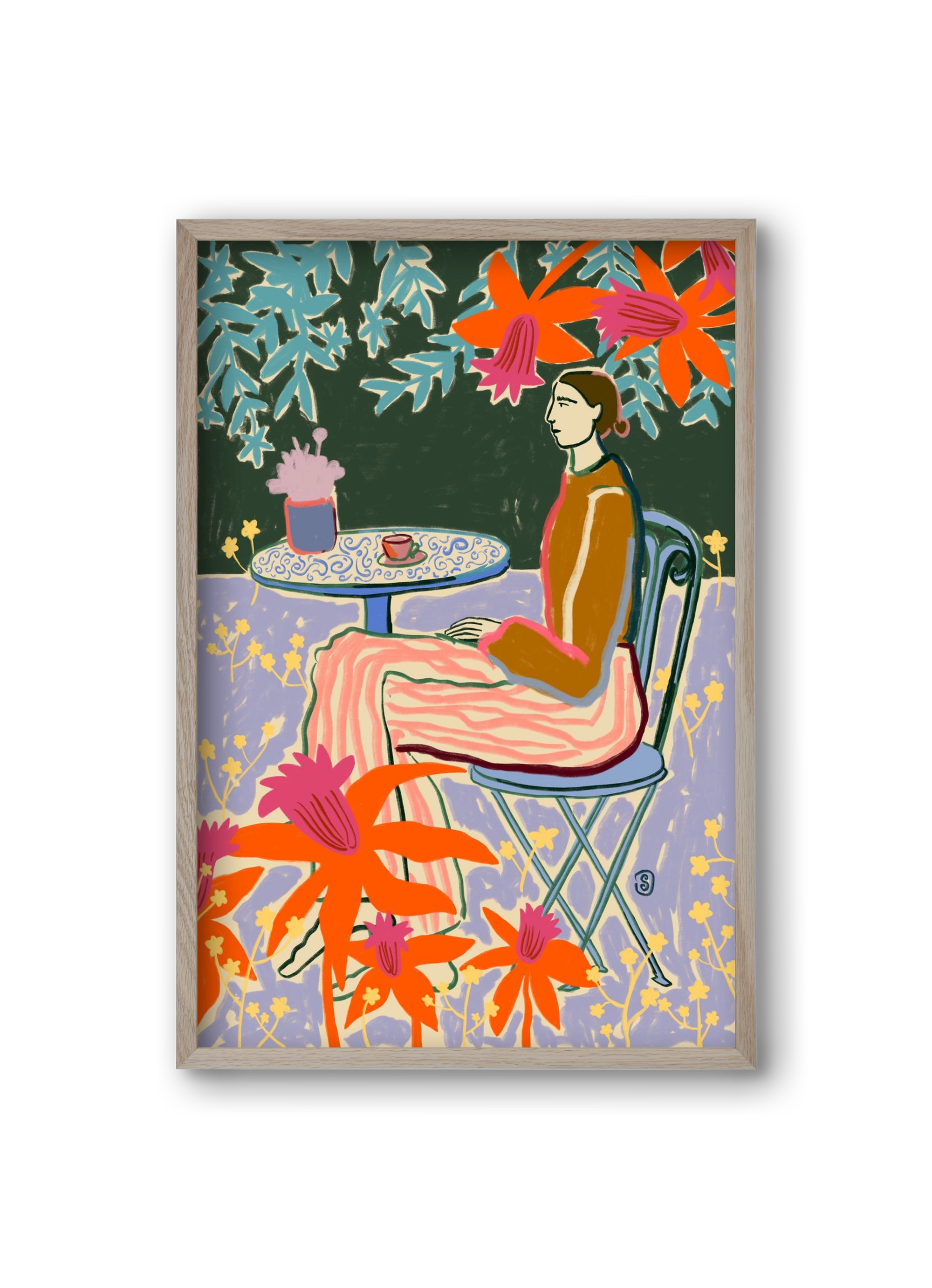 FORGET ME NOT, 20x30 cm (20x30 cm), Tölgy keret