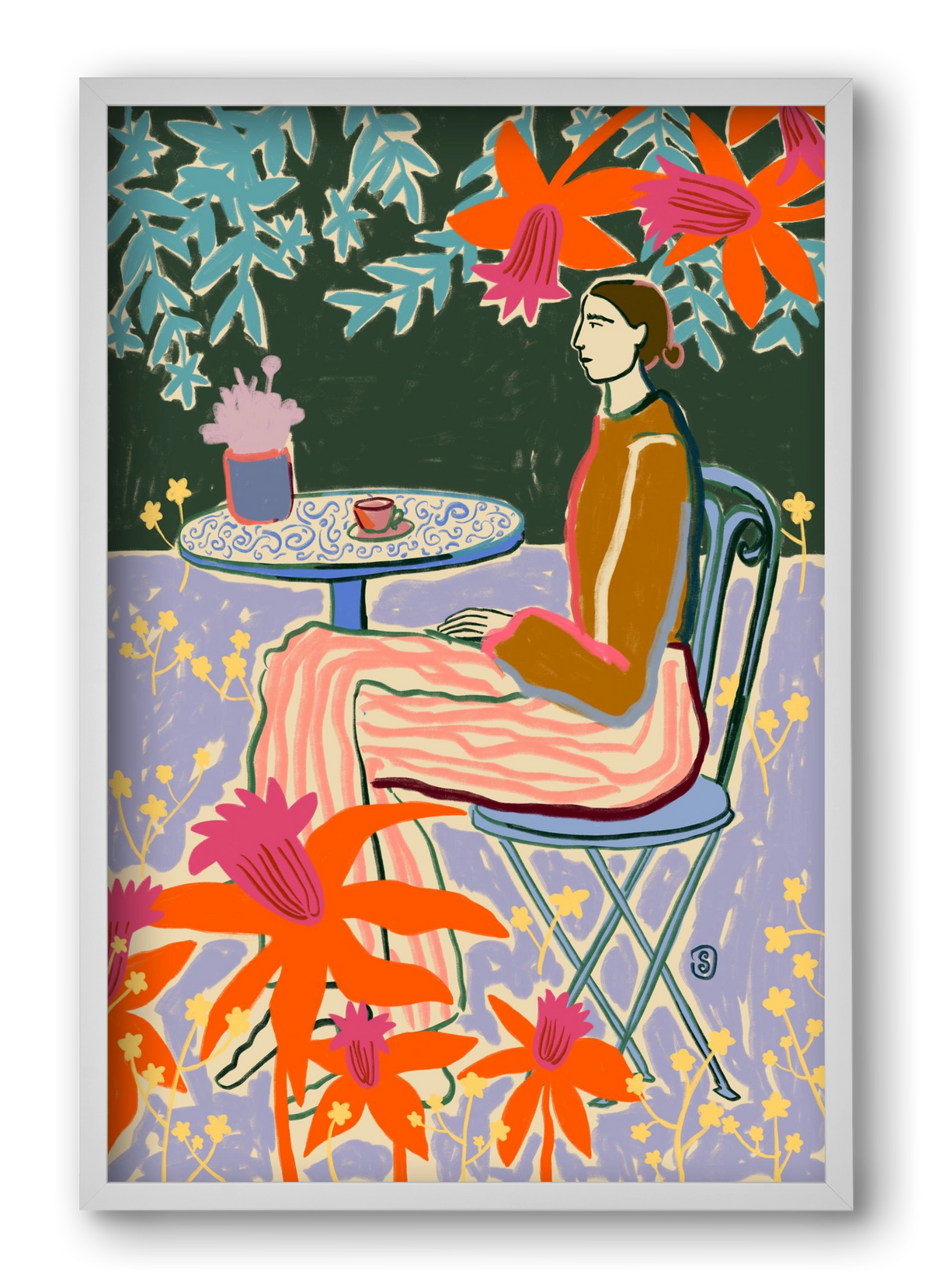 FORGET ME NOT, 40x60 cm (40x60 cm), Fehér keret