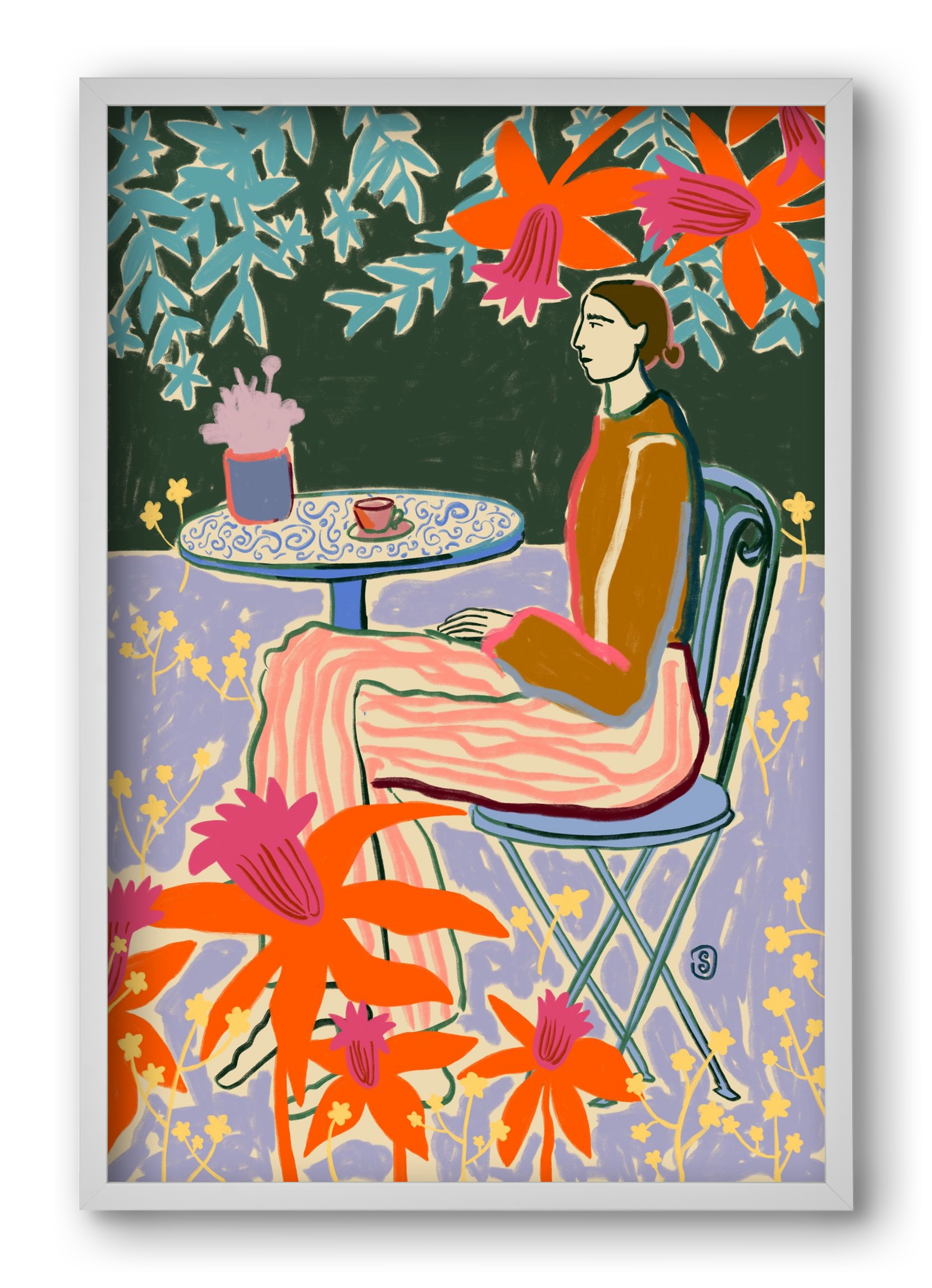 FORGET ME NOT, 40x60 cm (40x60 cm), Fehér keret