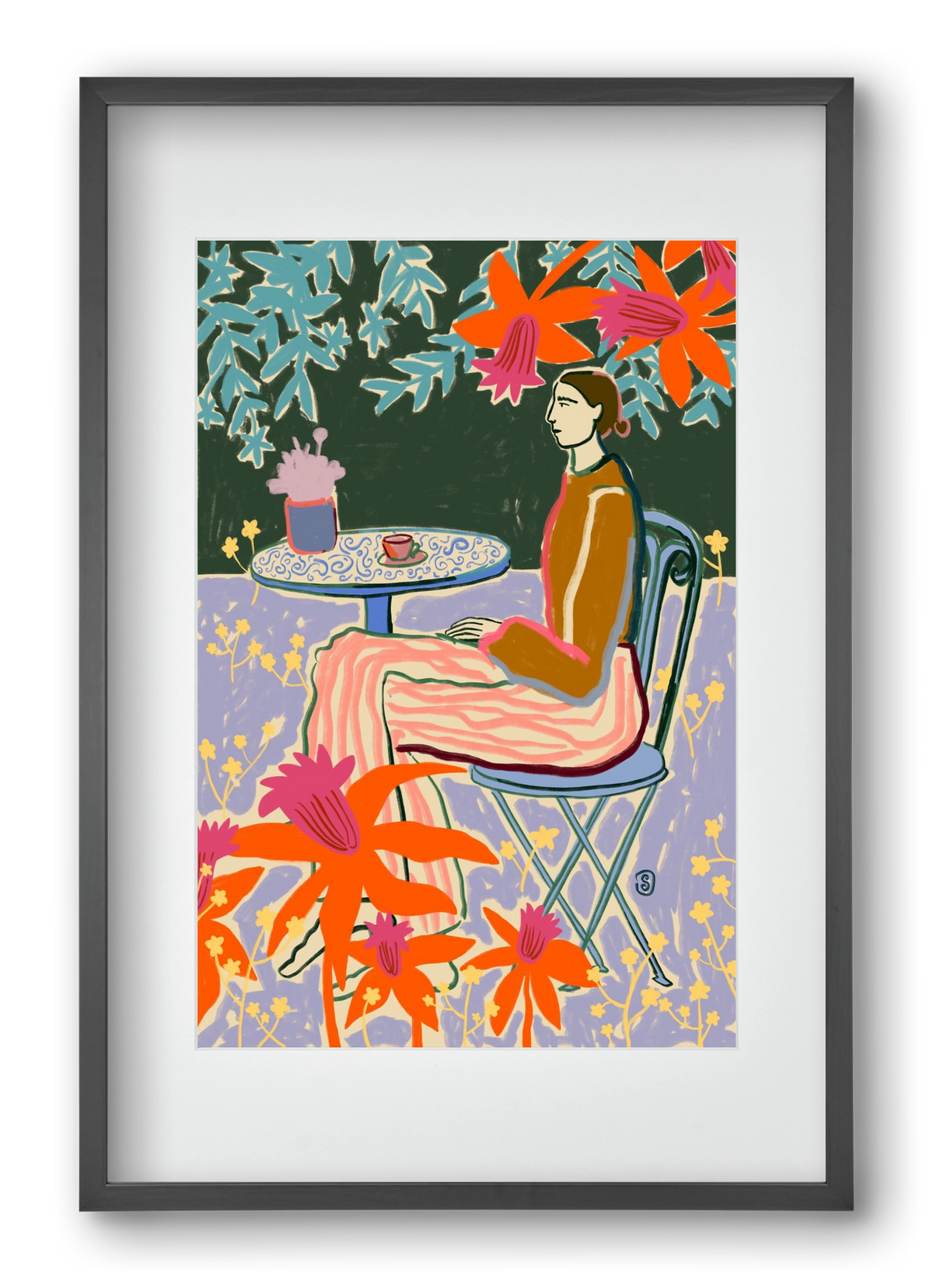 FORGET ME NOT, 40x60 cm (30x45 cm), Fekete keret, paszpartuval