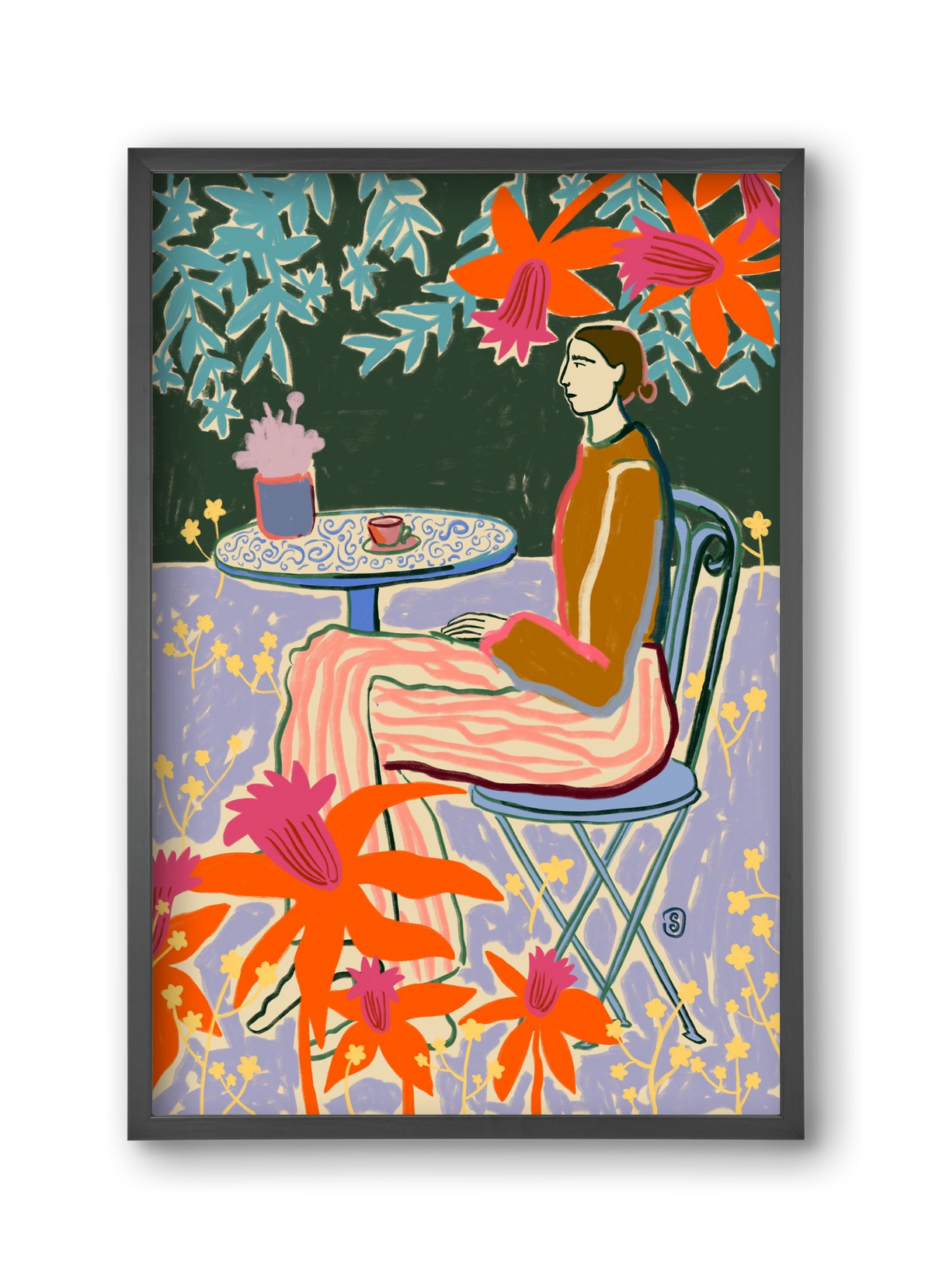 FORGET ME NOT, 30x45 cm (30x45 cm), Fekete keret