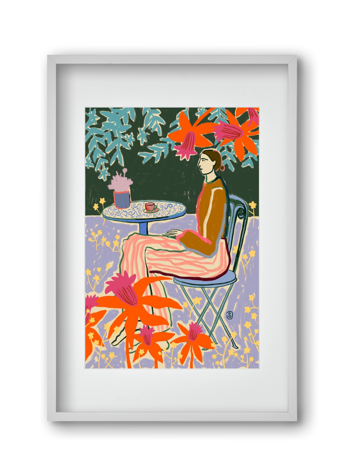 FORGET ME NOT, 30x45 cm (20x30 cm), Fehér keret, paszpartuval