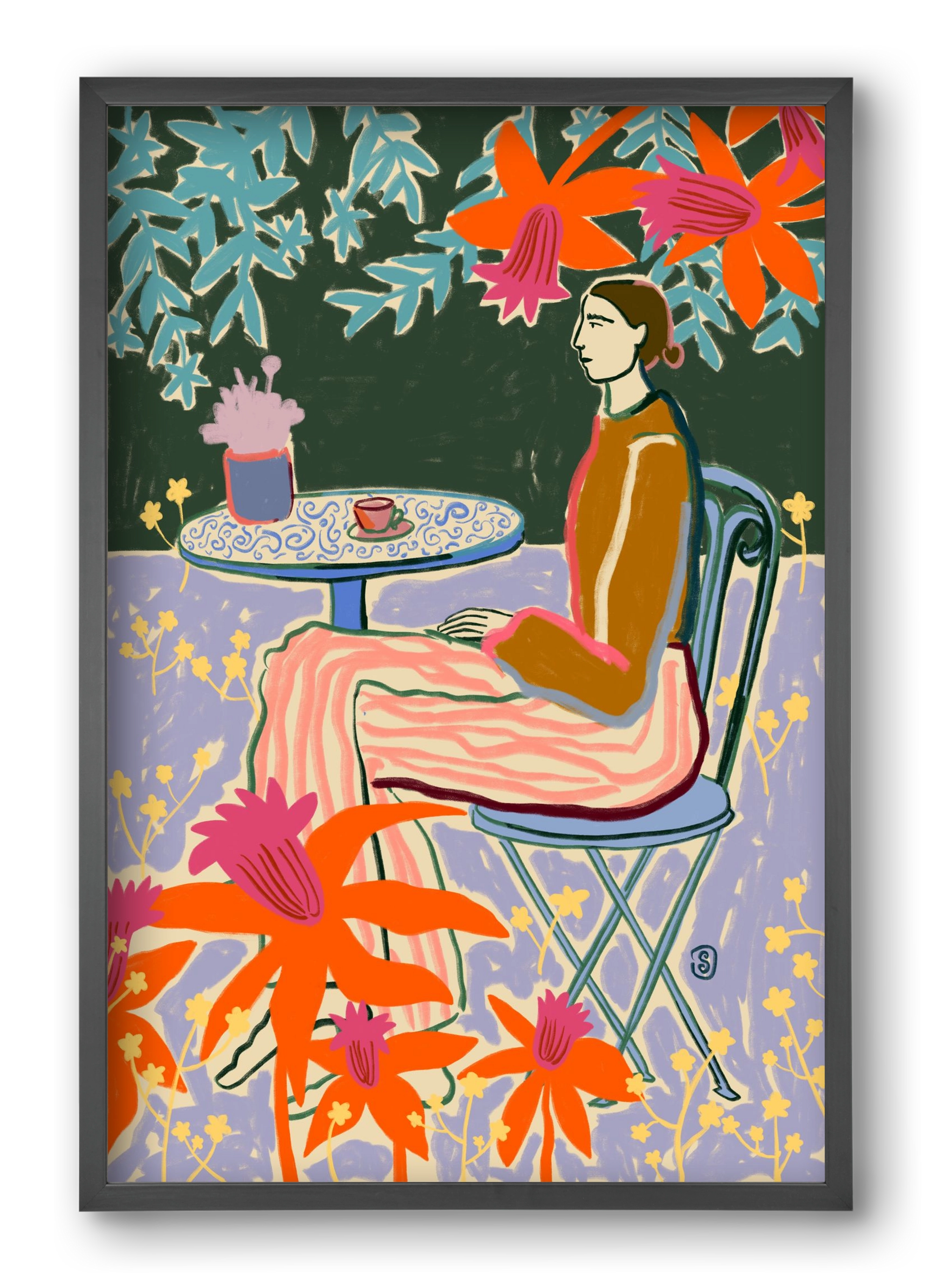 FORGET ME NOT, 40x60 cm (40x60 cm), Fekete keret