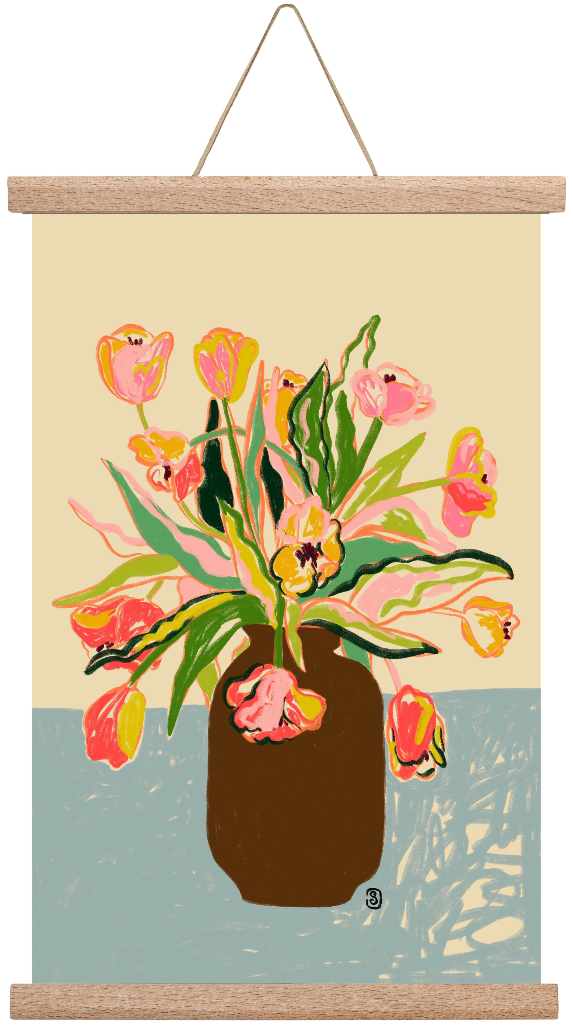 TULIPS, 30x45 cm (30x45 cm), Tölgy akasztó