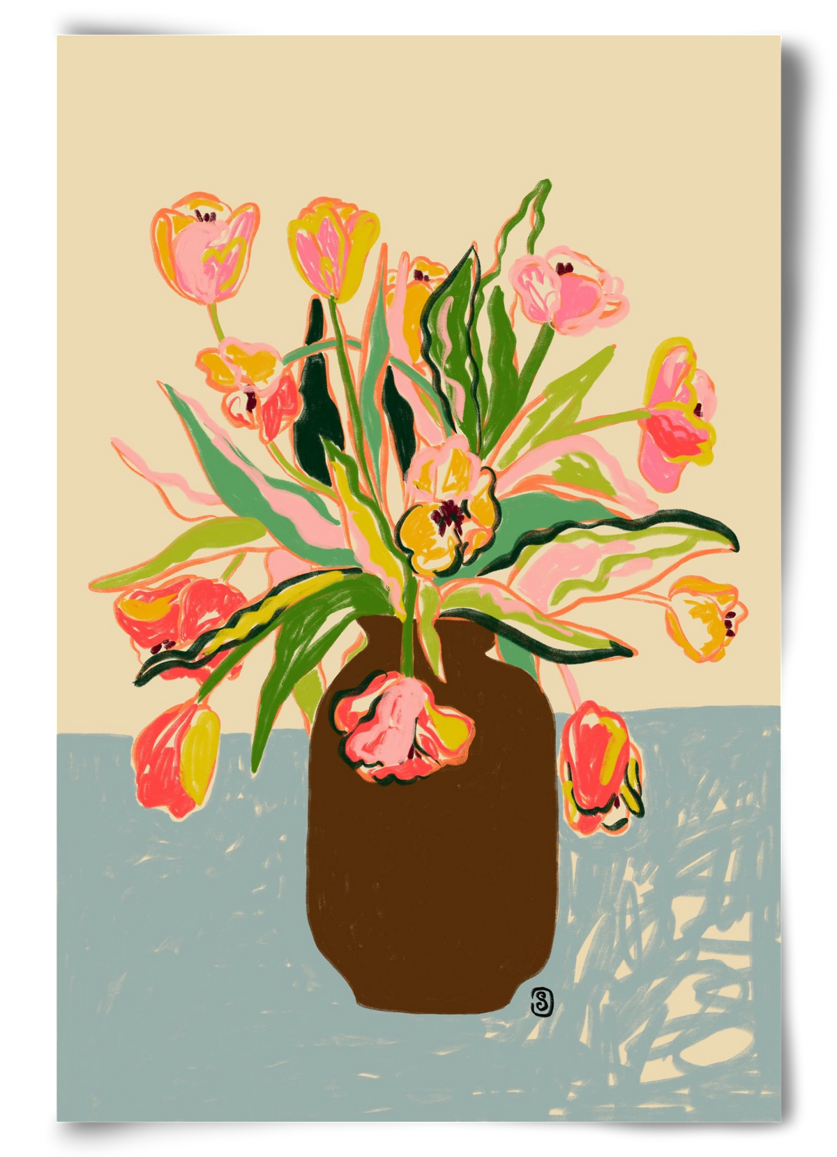 TULIPS, 60x90 cm, Keret nélkül