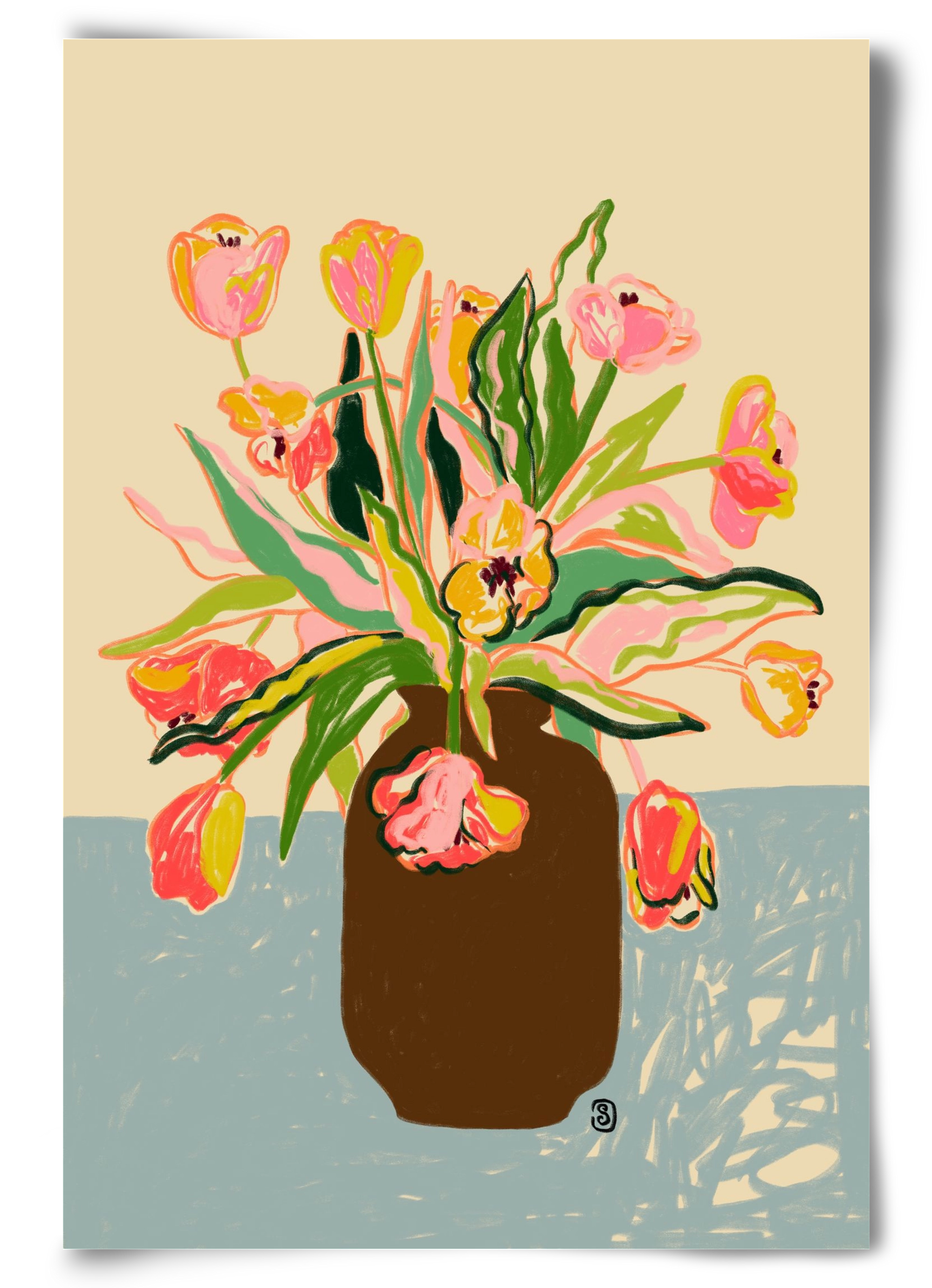 TULIPS, 60x90 cm, Keret nélkül