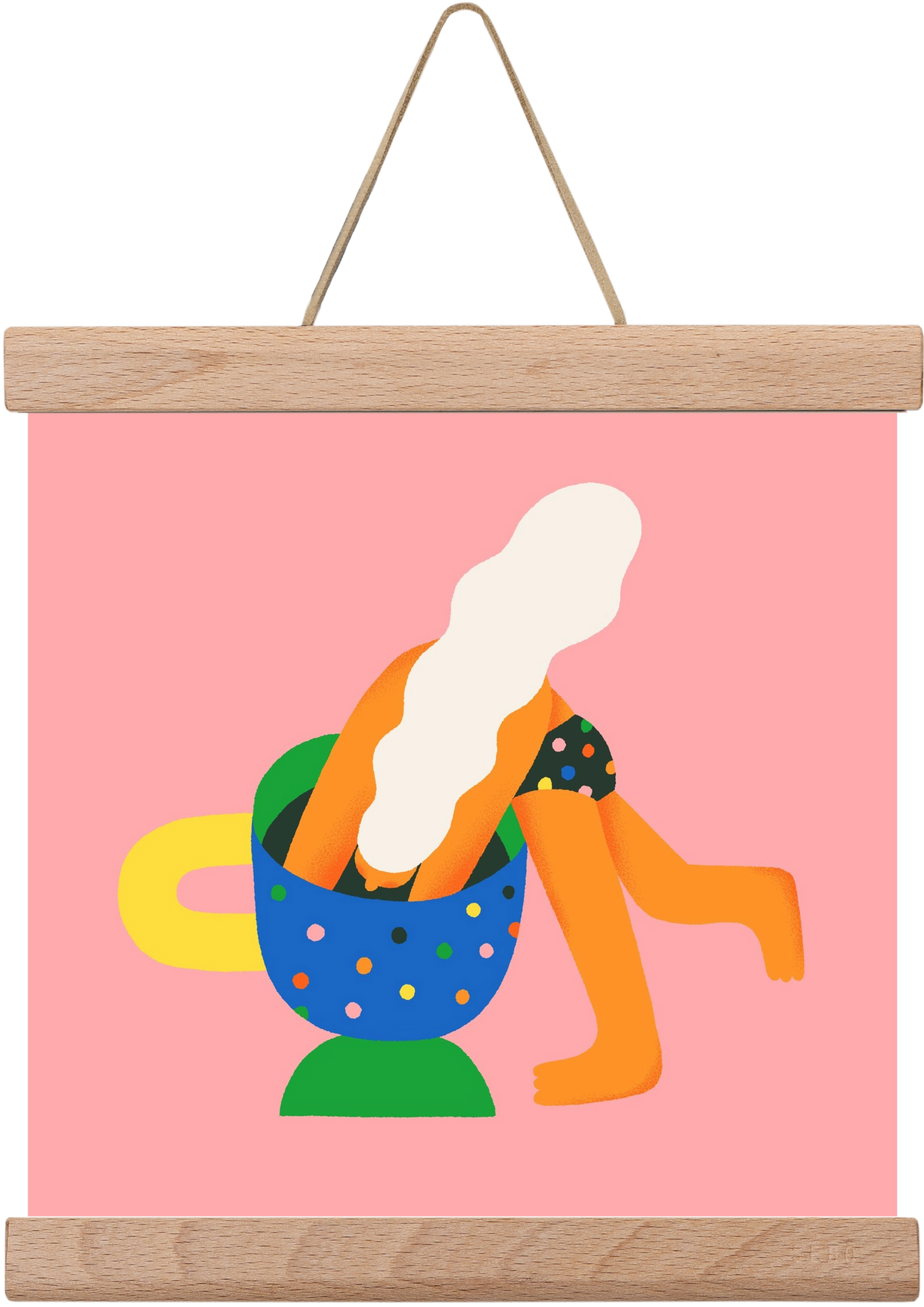 Coffee Time, 20x20 cm (20x20 cm), Tölgy akasztó