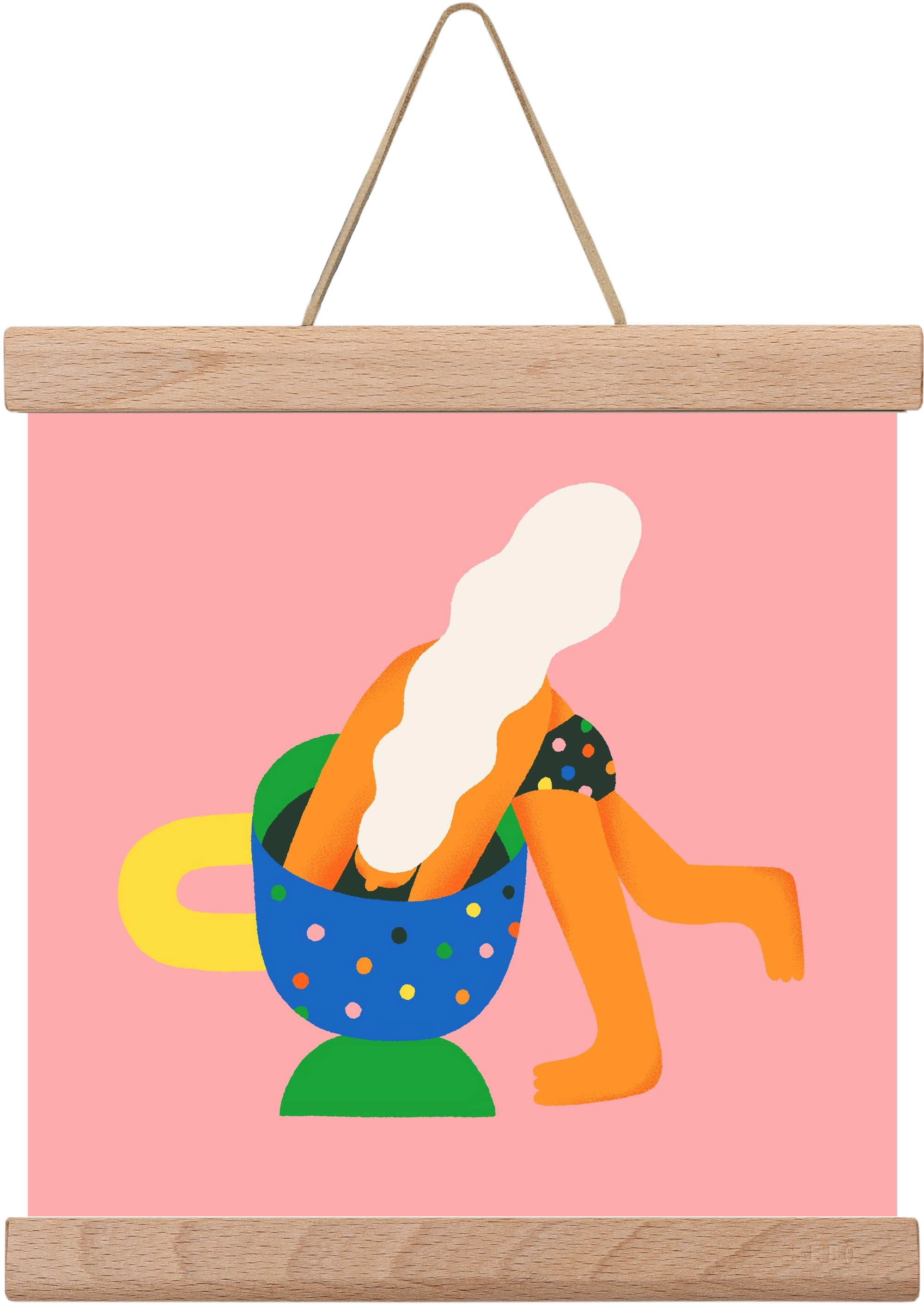 Coffee Time, 20x20 cm (20x20 cm), Tölgy akasztó