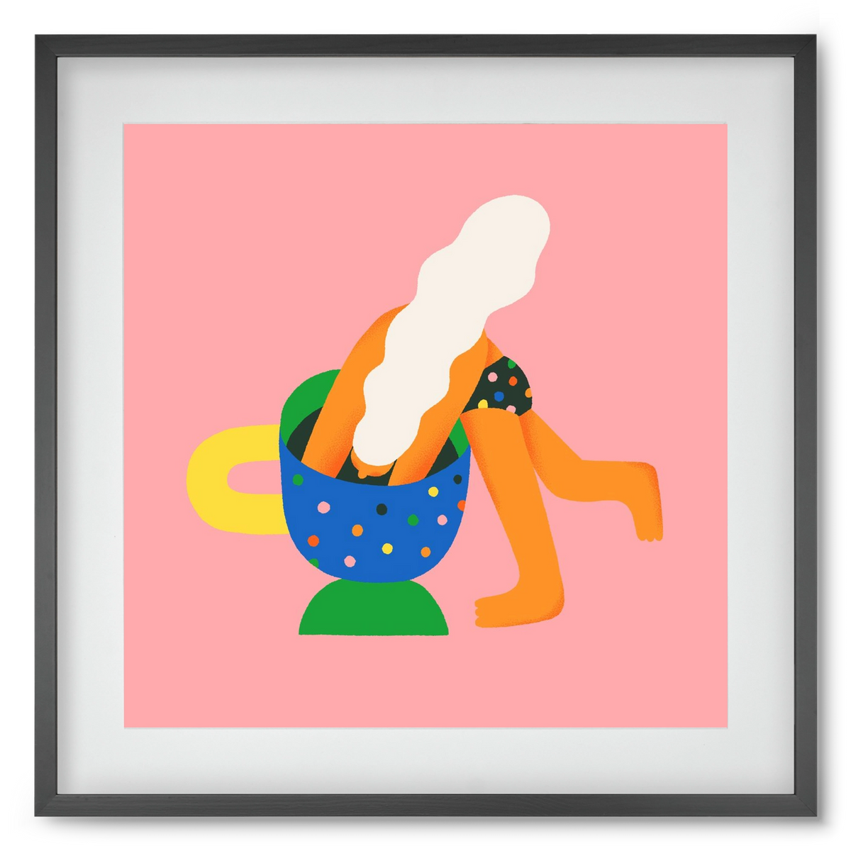 Coffee Time, 50x50 cm (40x40 cm), Fekete keret, paszpartuval